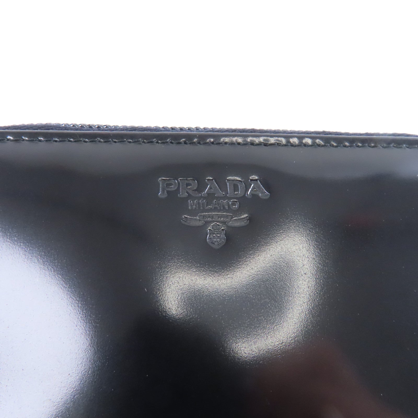 PRADA 【激減優惠】漆皮皮革Key Case鎖匙包黑色