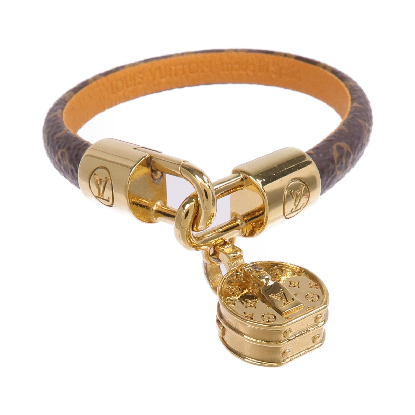 LOUIS VUITTON Monogram Tribute Bracelet金扣手帶