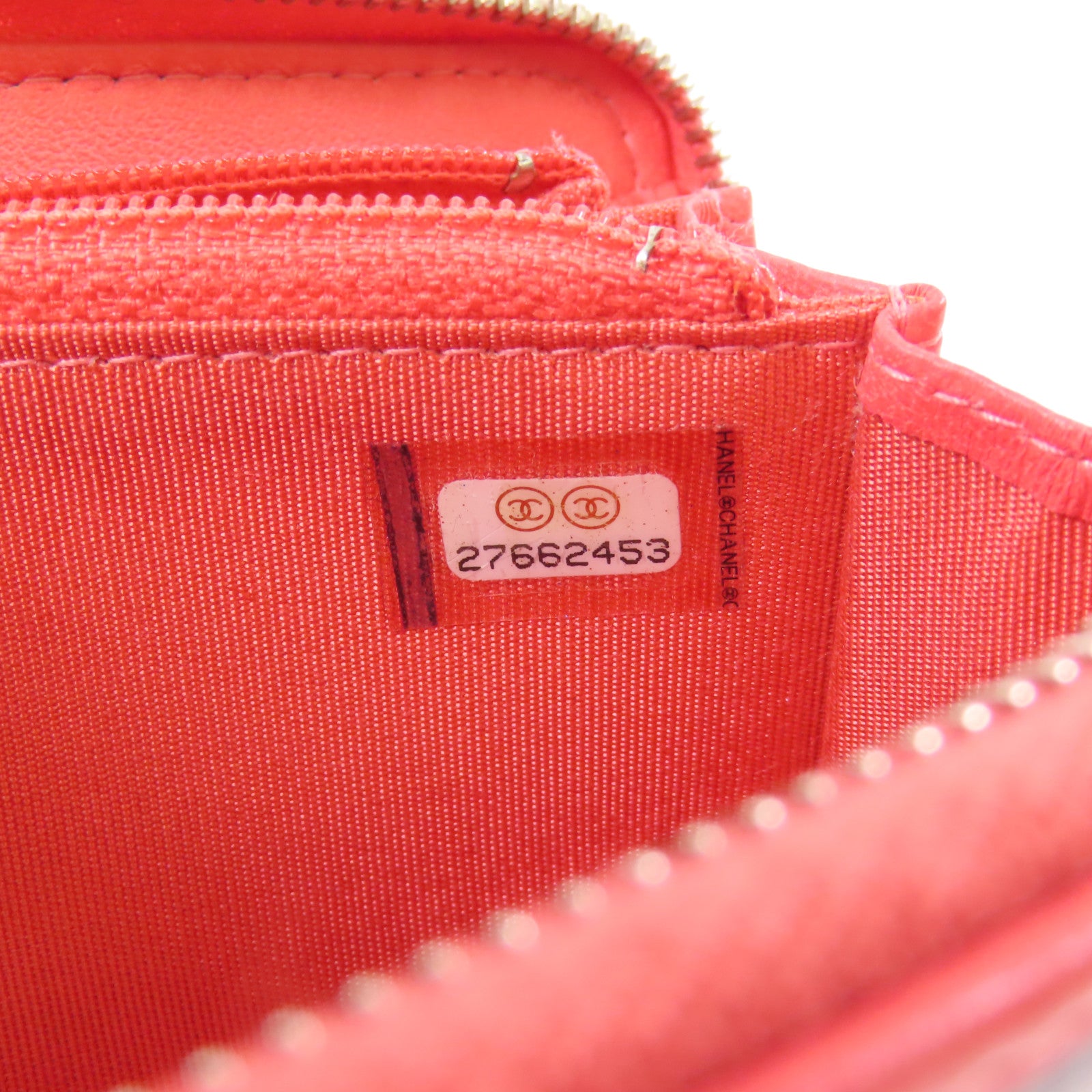 CHANEL 牛皮皮革Wallet銀扣錢包