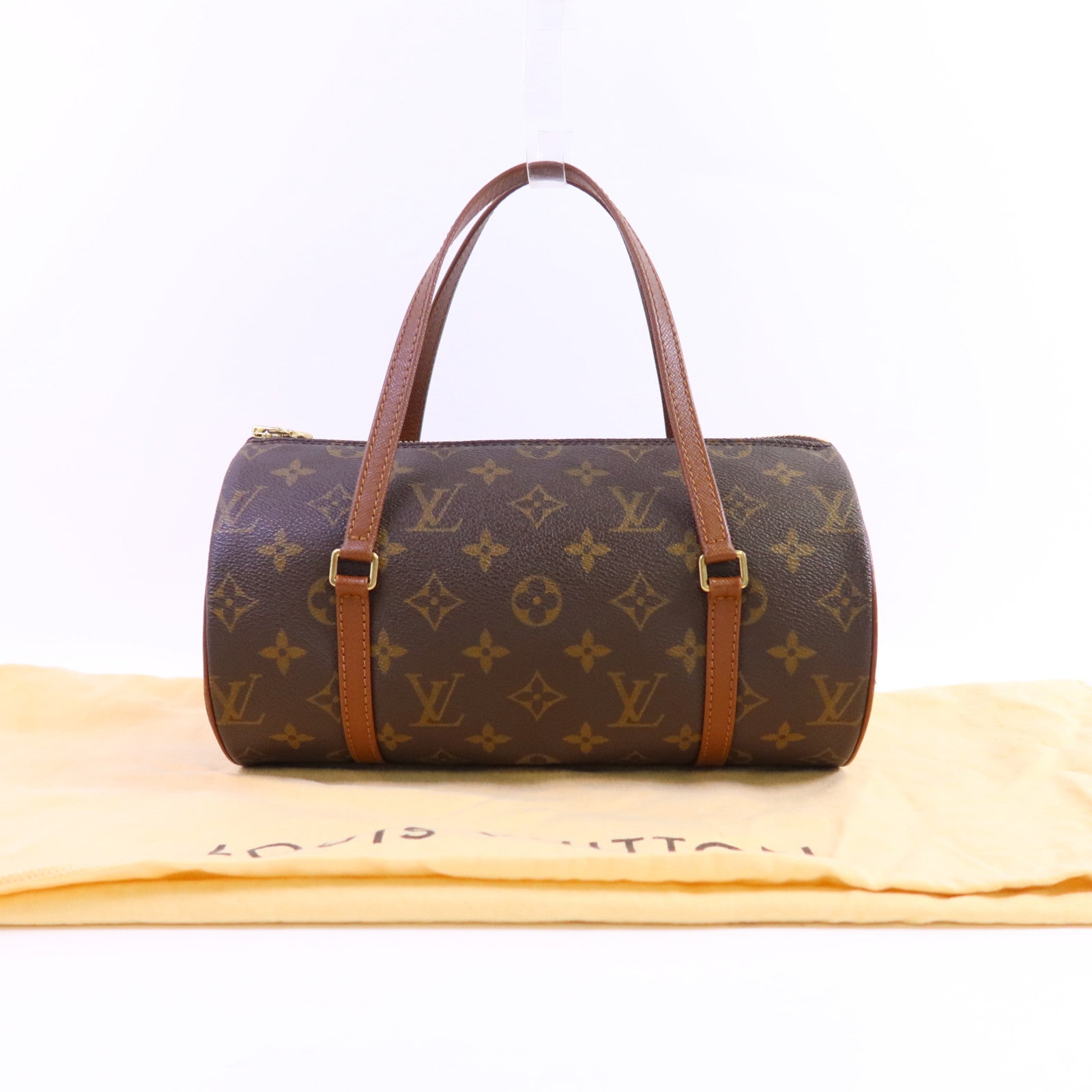LOUIS VUITTON Monogram Papillon PM金扣手挽袋
