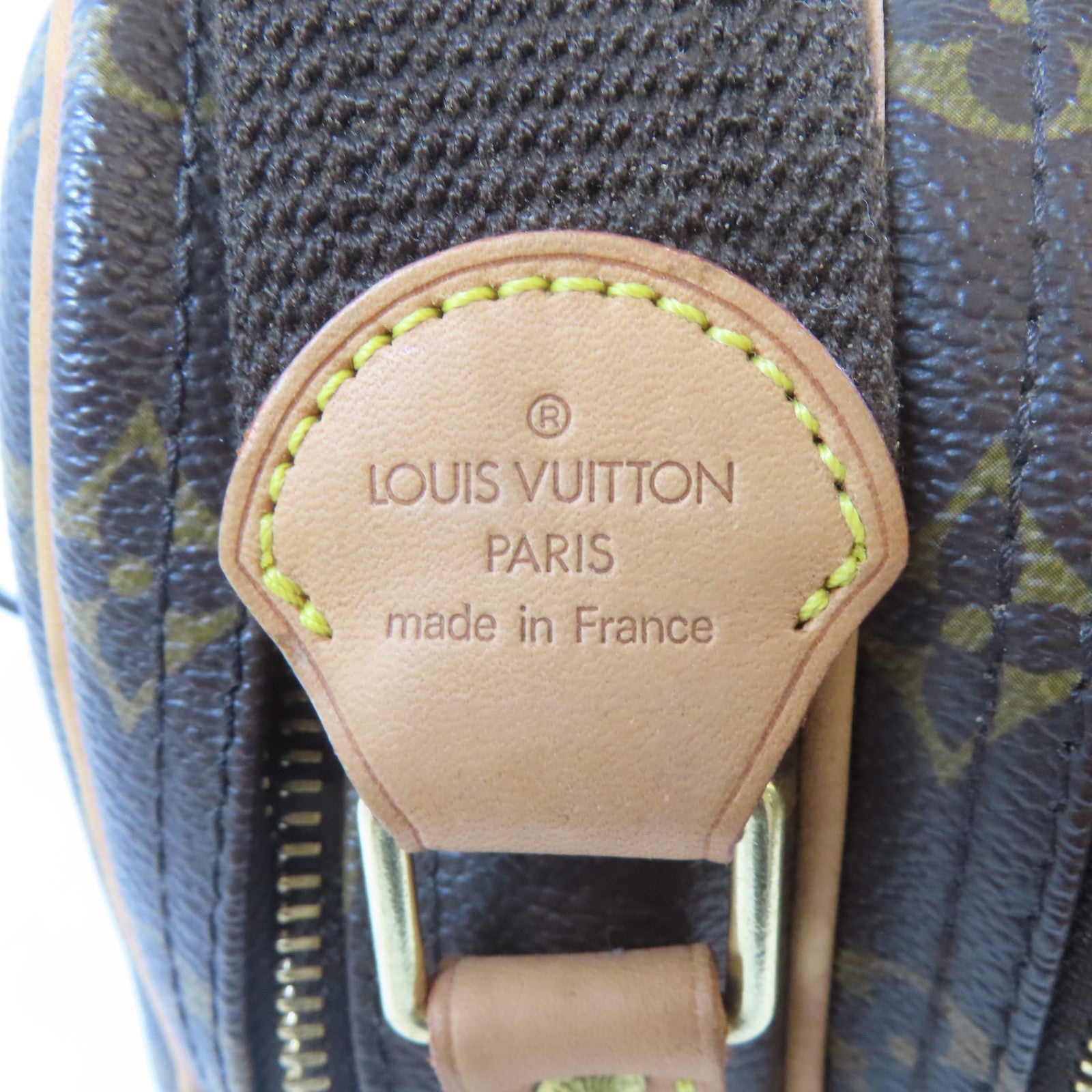 LOUIS VUITTON Monogram Reporter PM金扣肩背袋啡色