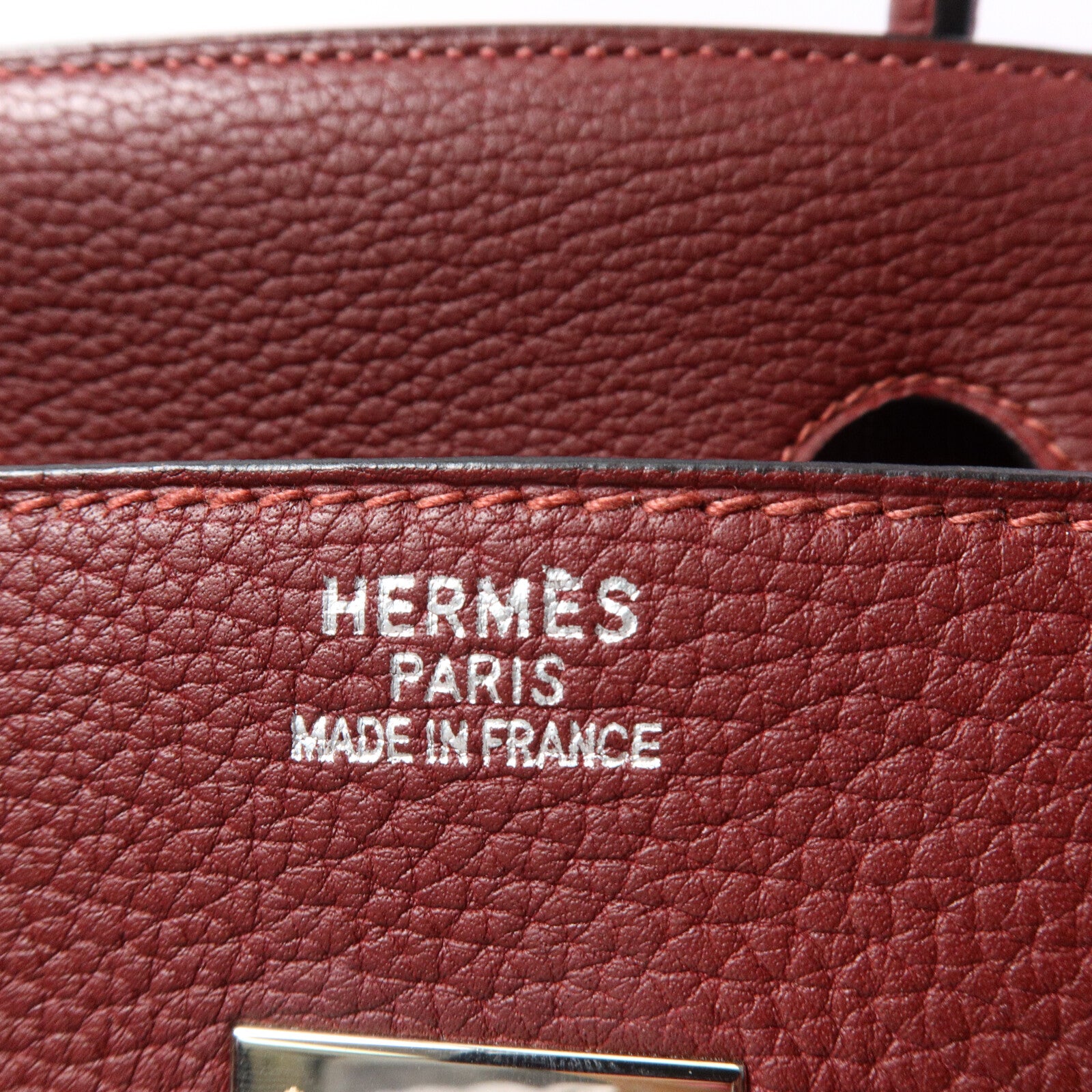 HERMES Togo皮革Birkin 35手挽袋Rouge H Buffalo