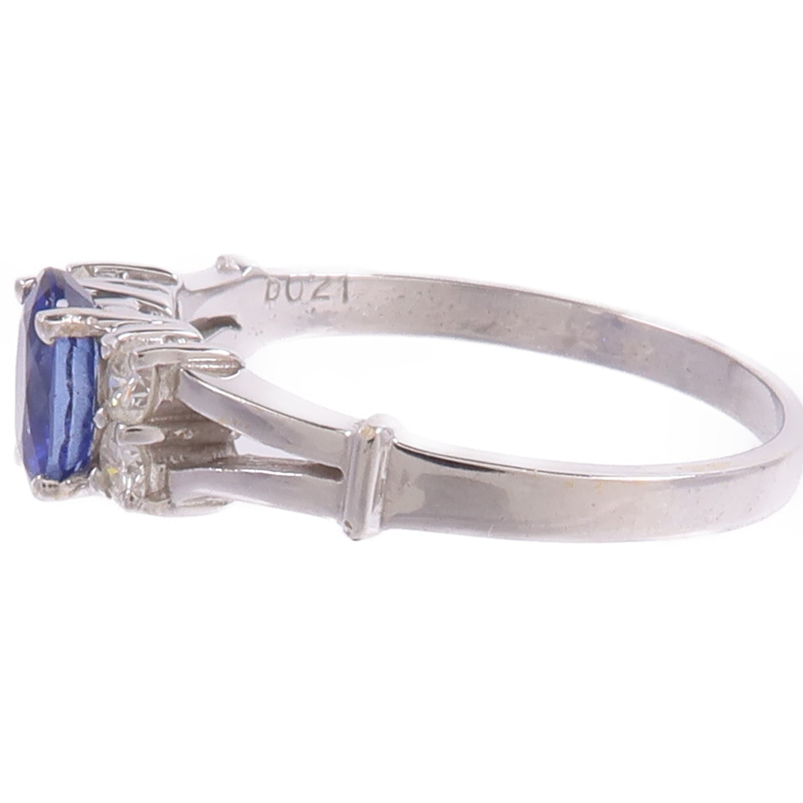 JEWELRY 18K白金Sapphire Diamond Ring藍寶石/鑽石戒指