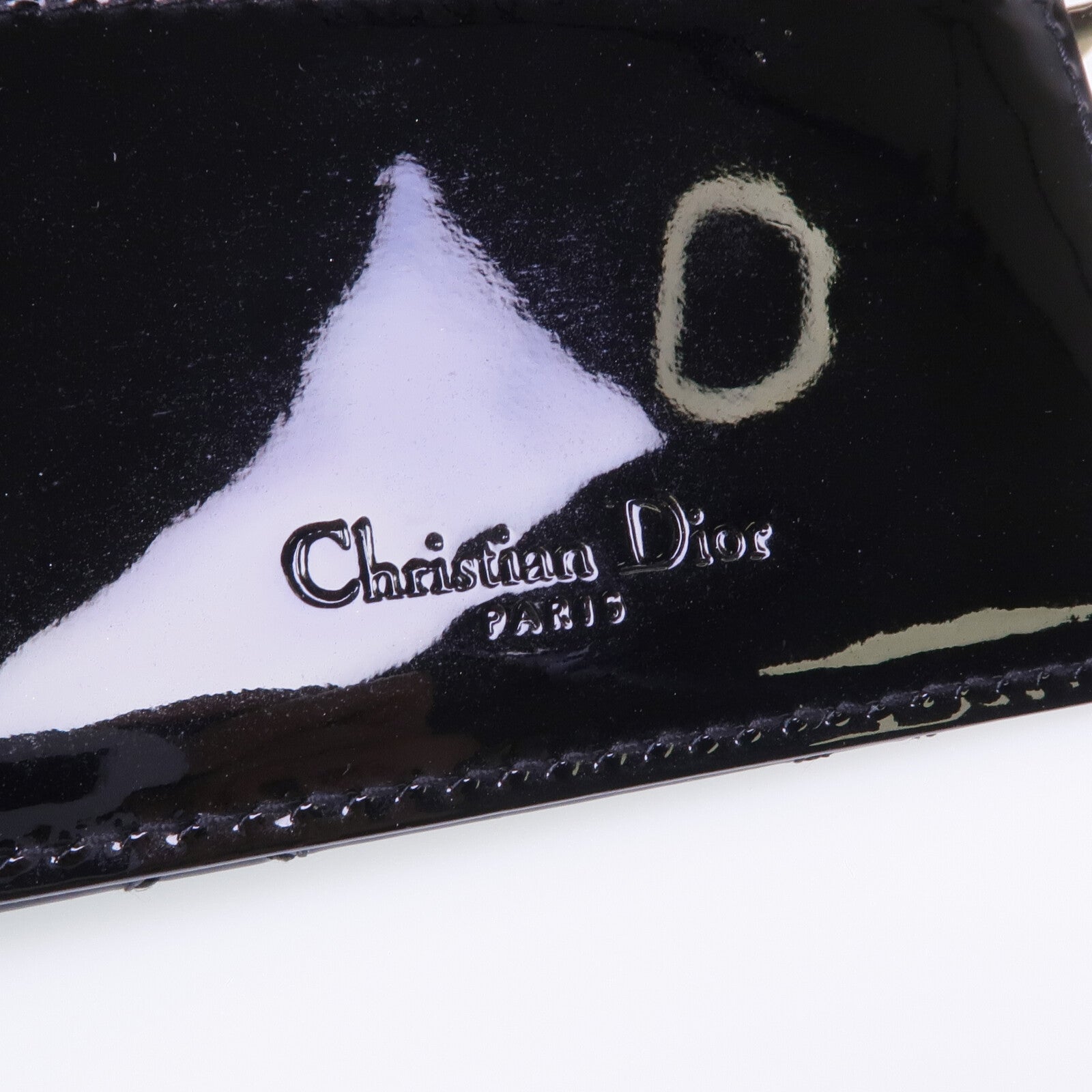 Dior 漆皮皮革Lady Dior Card Case金扣卡片套