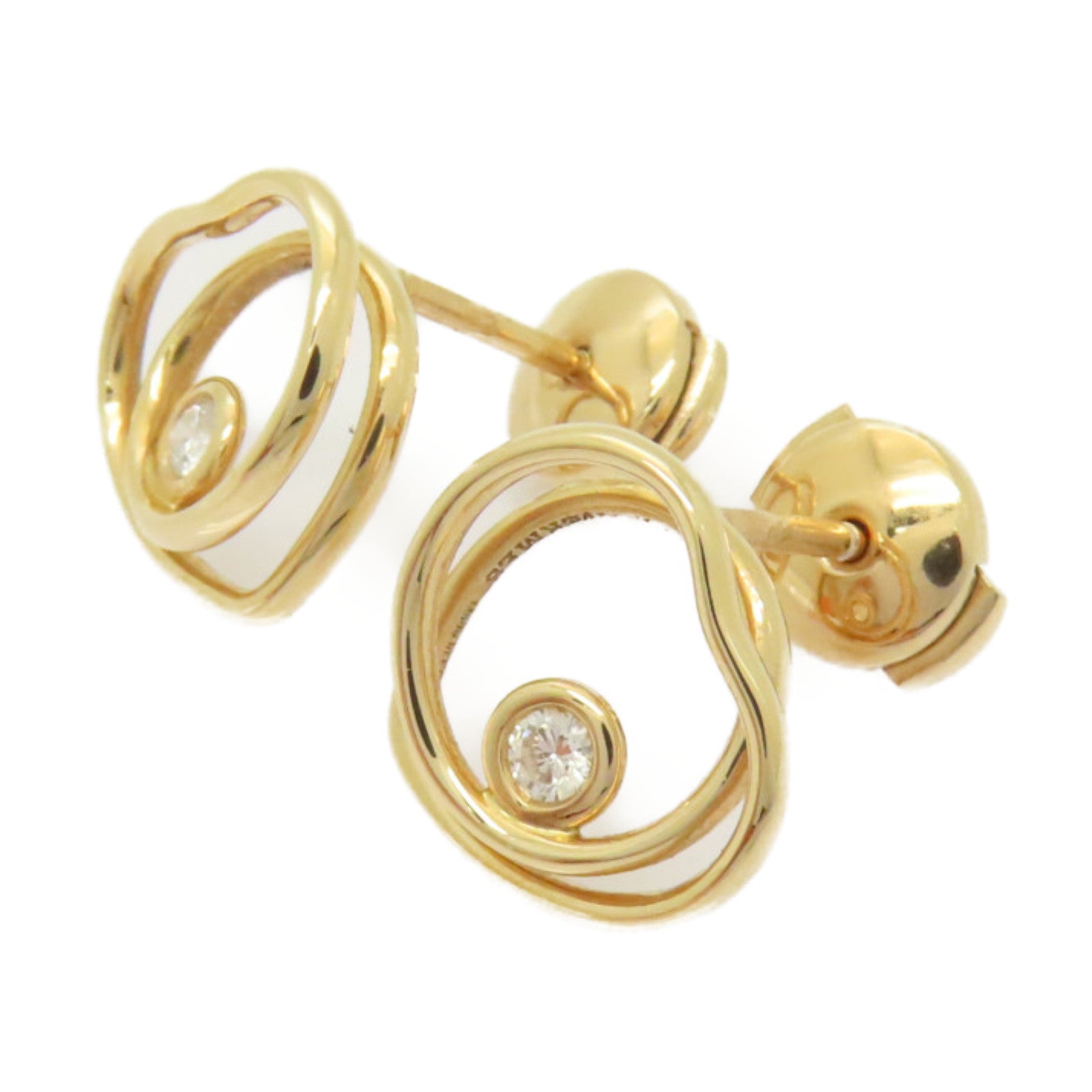 HERMES 【激減優惠】18K玫瑰金Heart Earrings 0.11ct鑽石耳環