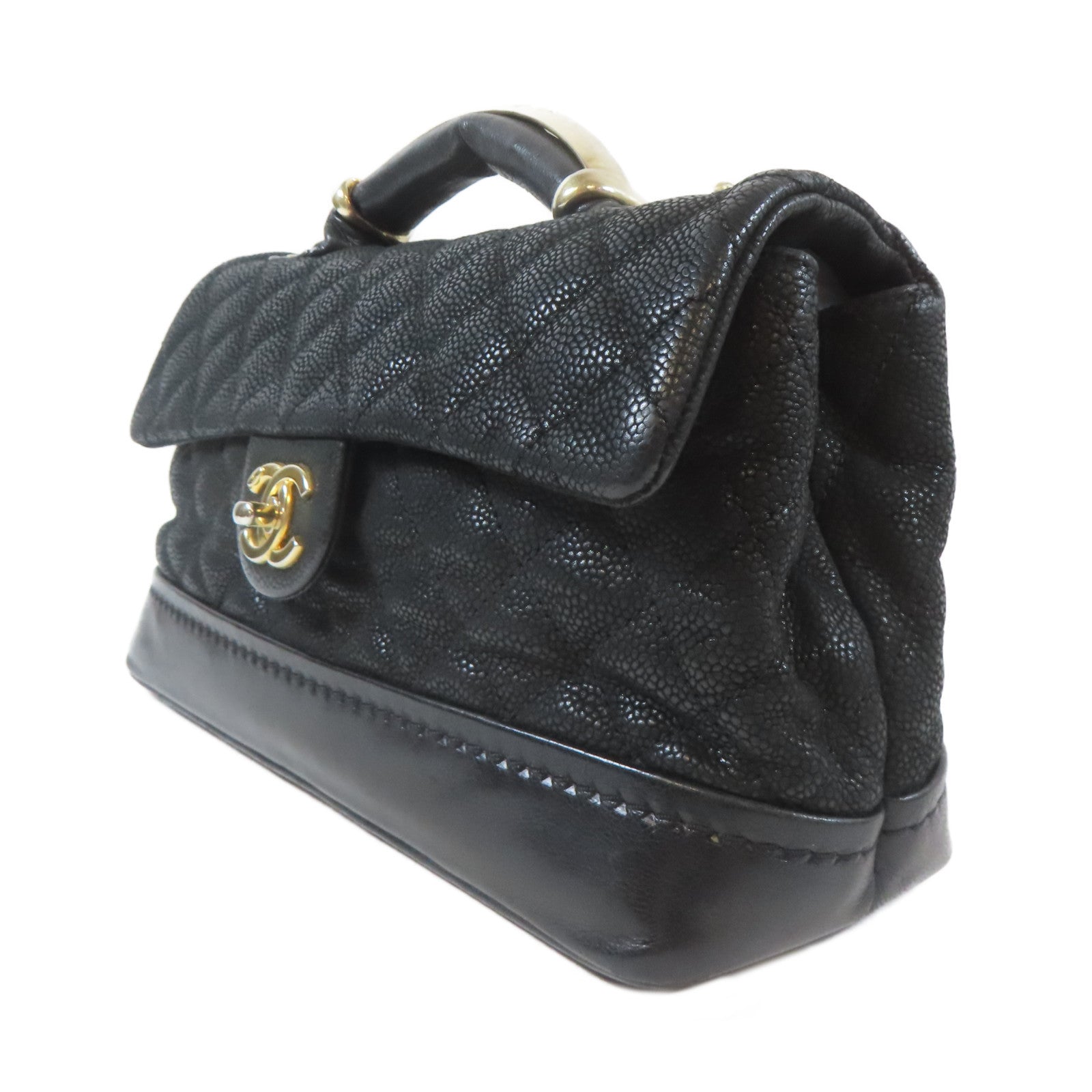 CHANEL 【激減優惠】牛皮皮革Chain Shoulder Bag金扣鏈帶手挽肩背兩用袋