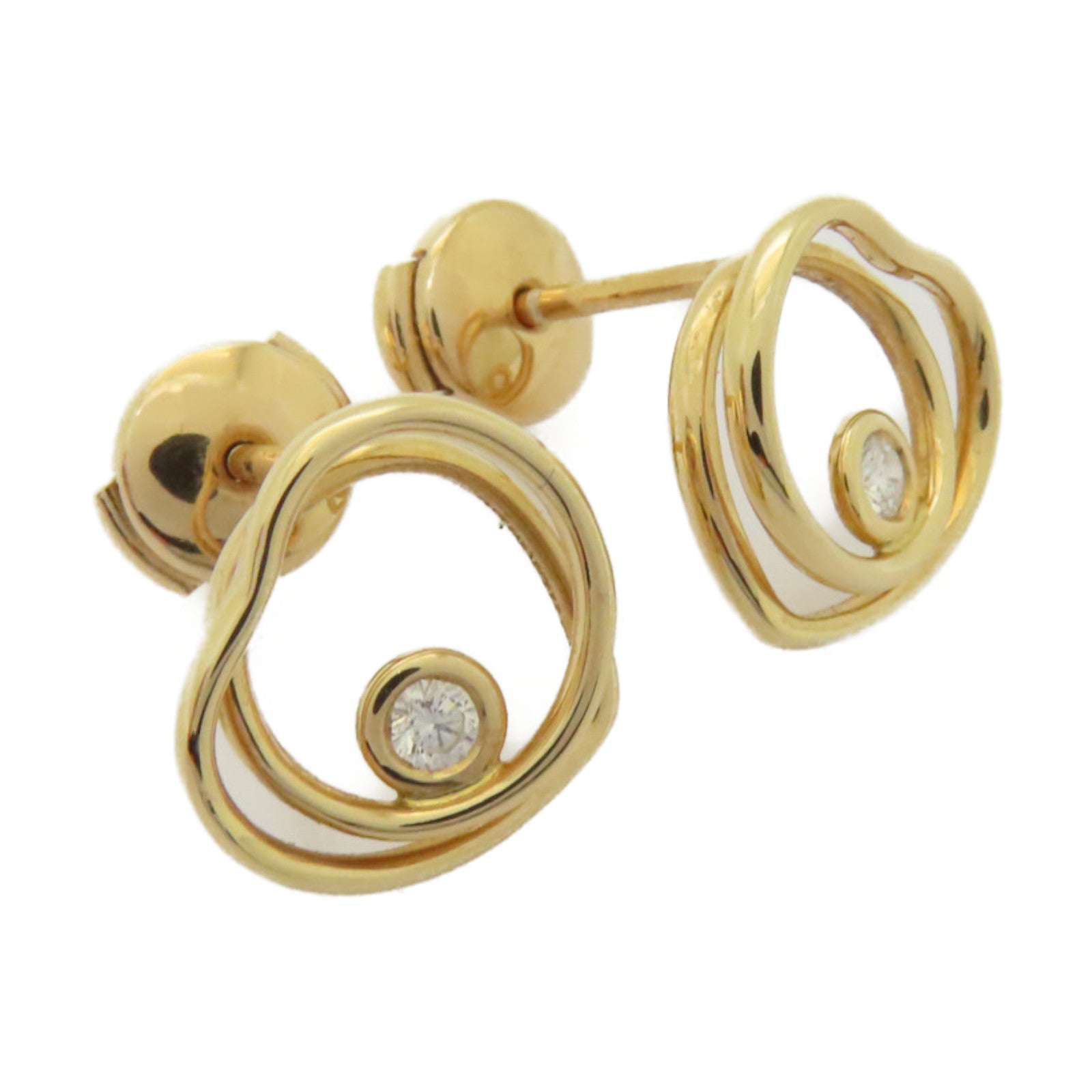 HERMES 【激減優惠】18K玫瑰金Heart Earrings 0.11ct鑽石耳環