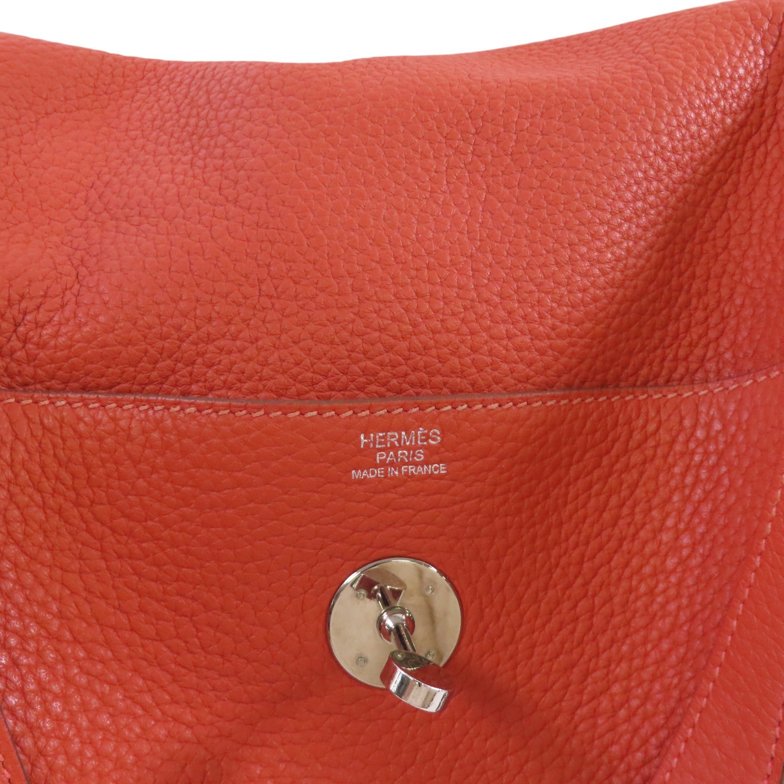 HERMES PHW Lindy 30 Shoulder Bag Clemence Leather