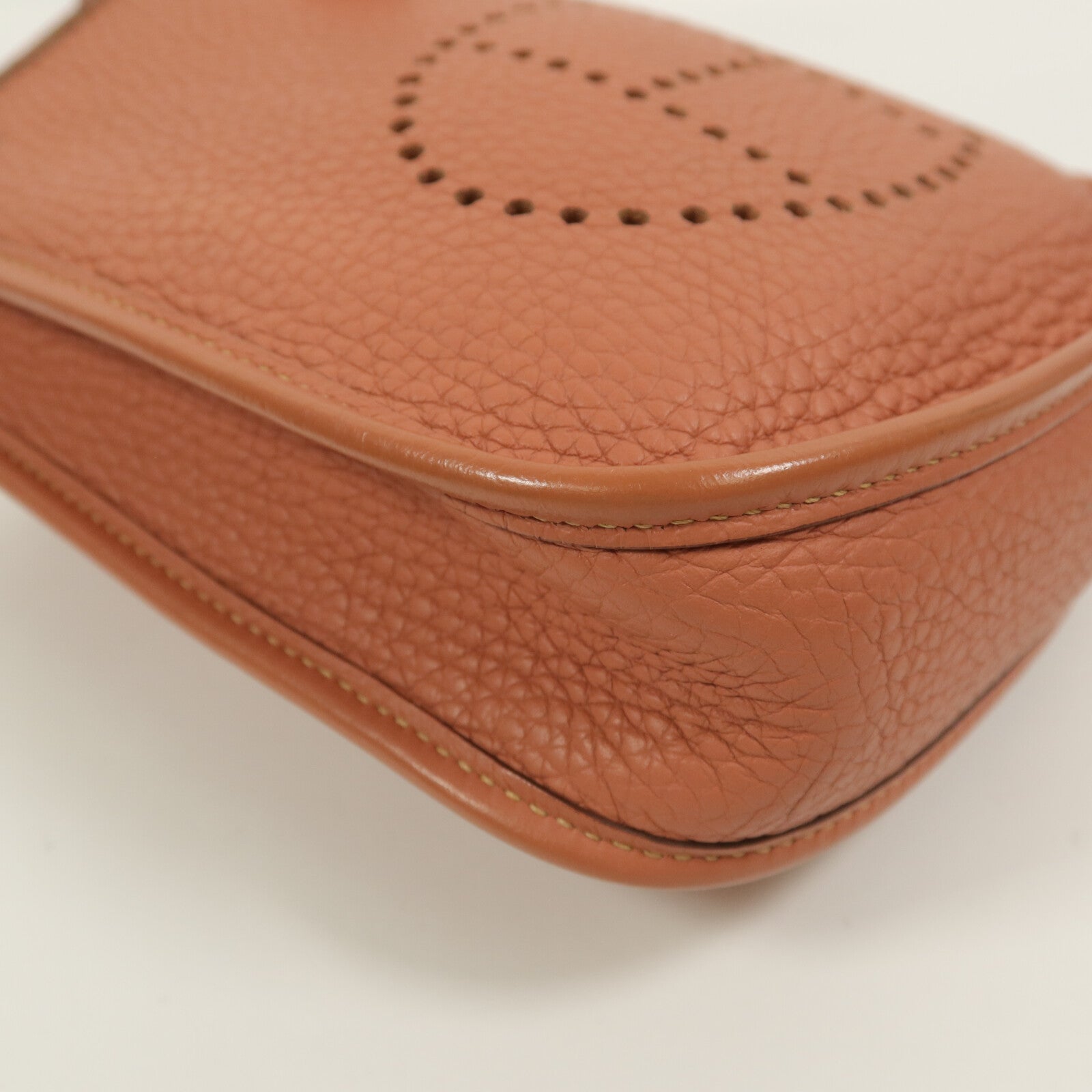 HERMES Clemence皮革Evelyne TPM肩背袋Rose Tea