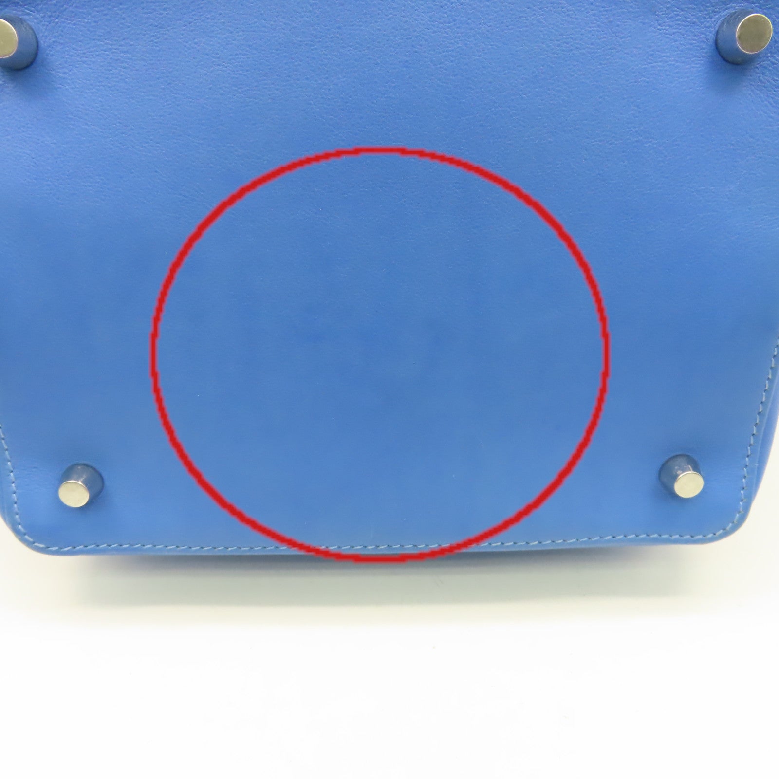 HERMES **【激減優惠】Swift皮革Toolbox 20 2Way Shoulder Bag銀扣手挽肩背兩用袋Bleu Hydra水妖藍色
