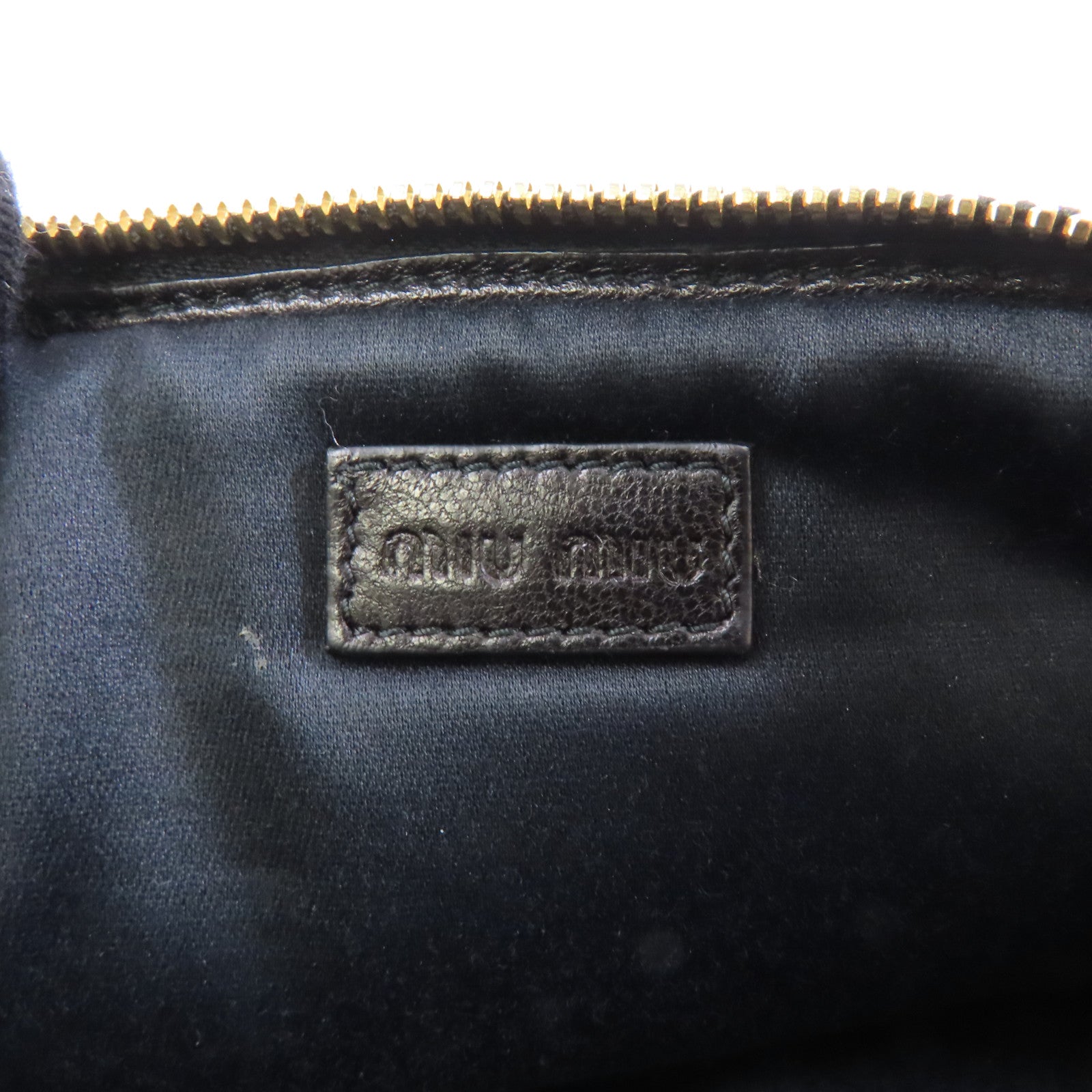 Miu Miu 羊皮皮革Shoulder Bag金扣肩背袋黑色