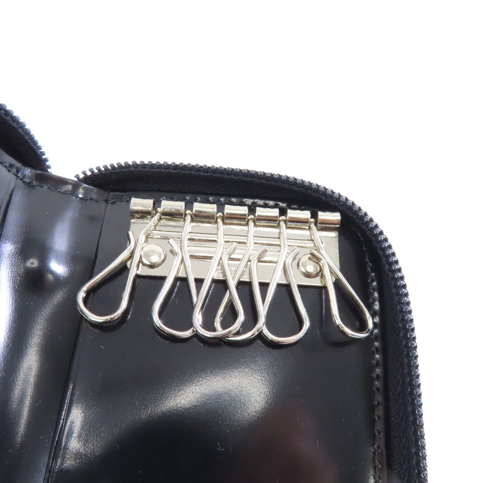 PRADA 【激減優惠】漆皮皮革Key Case鎖匙包黑色
