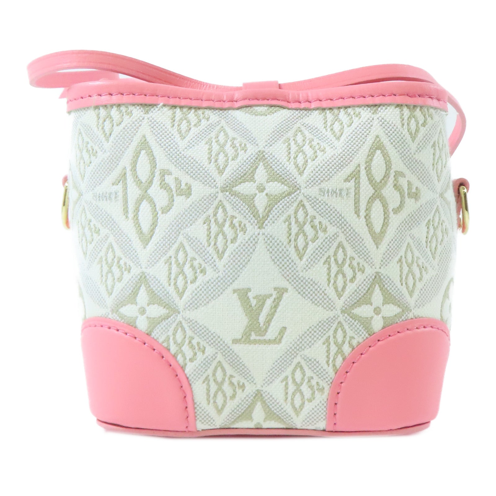 LOUIS VUITTON 【激減優惠】帆布Noe Purse金扣肩背袋米色/粉紅色