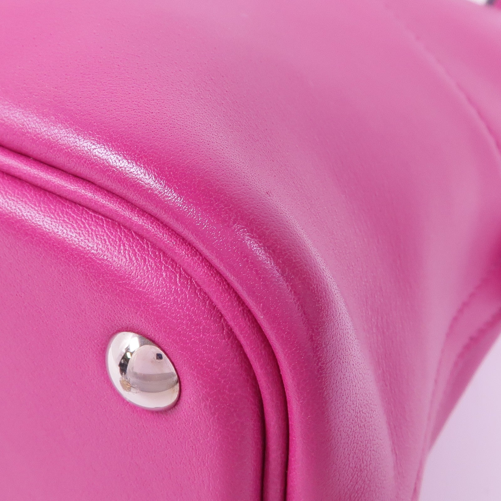 HERMES Swift皮革Bolide 27銀扣手挽肩背兩用袋Rose Purple