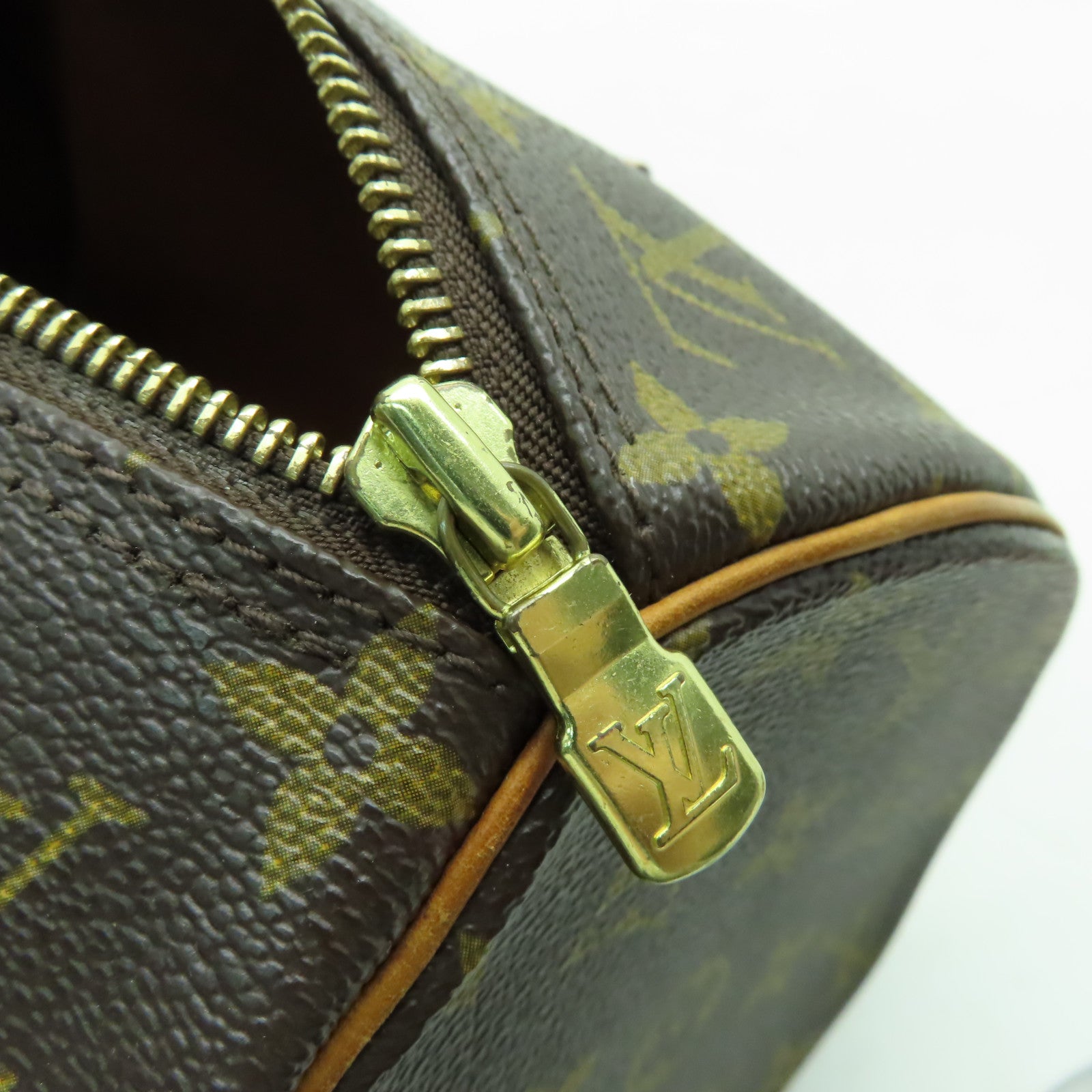 LOUIS VUITTON 【清倉大減價】Monogram Papillon GM金扣肩背袋啡色