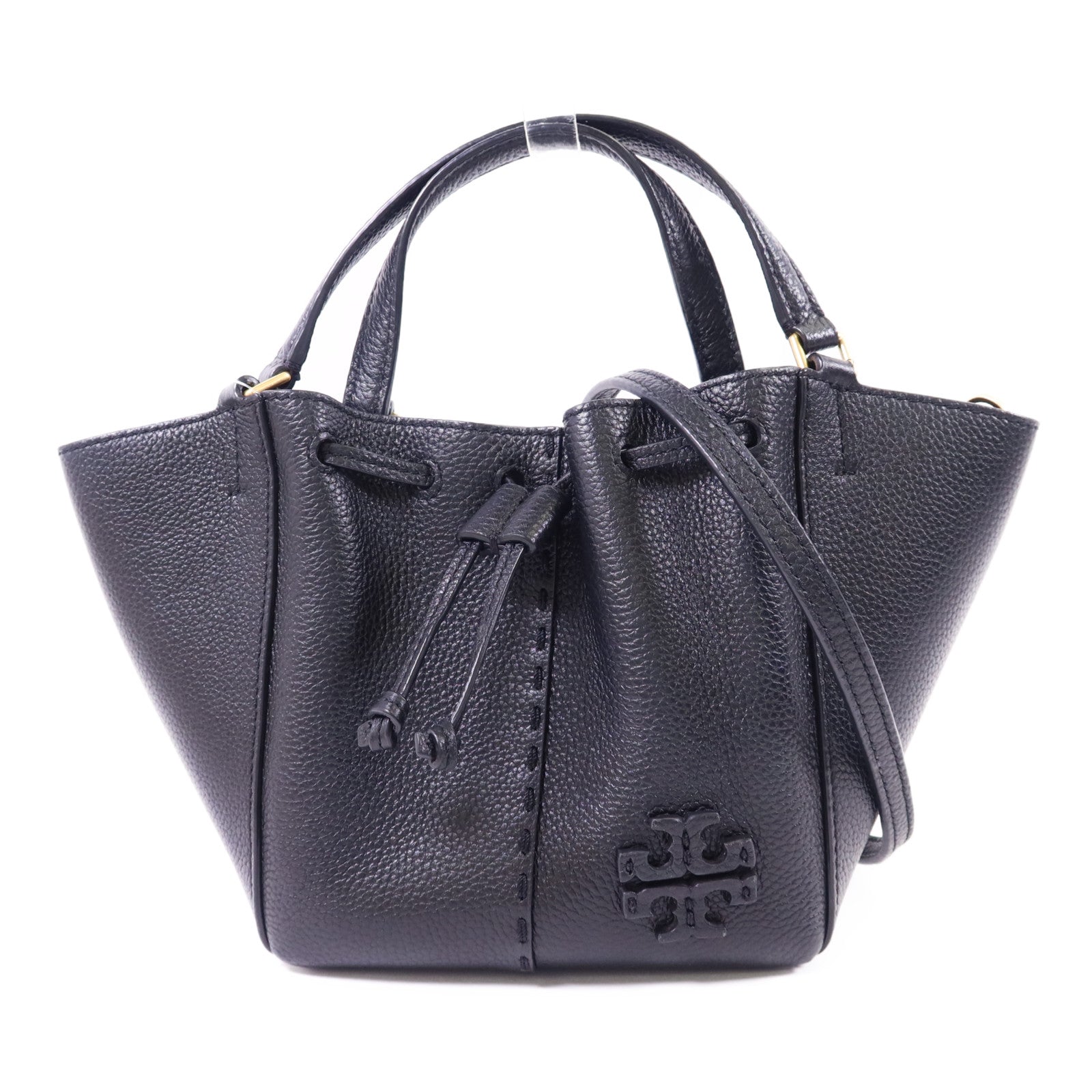 Tory Burch 牛皮皮革Bucket Bag金扣手挽肩背兩用袋
