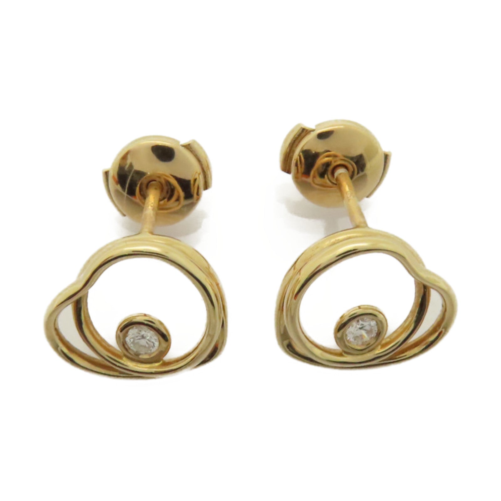 HERMES 【激減優惠】18K玫瑰金Heart Earrings 0.11ct鑽石耳環