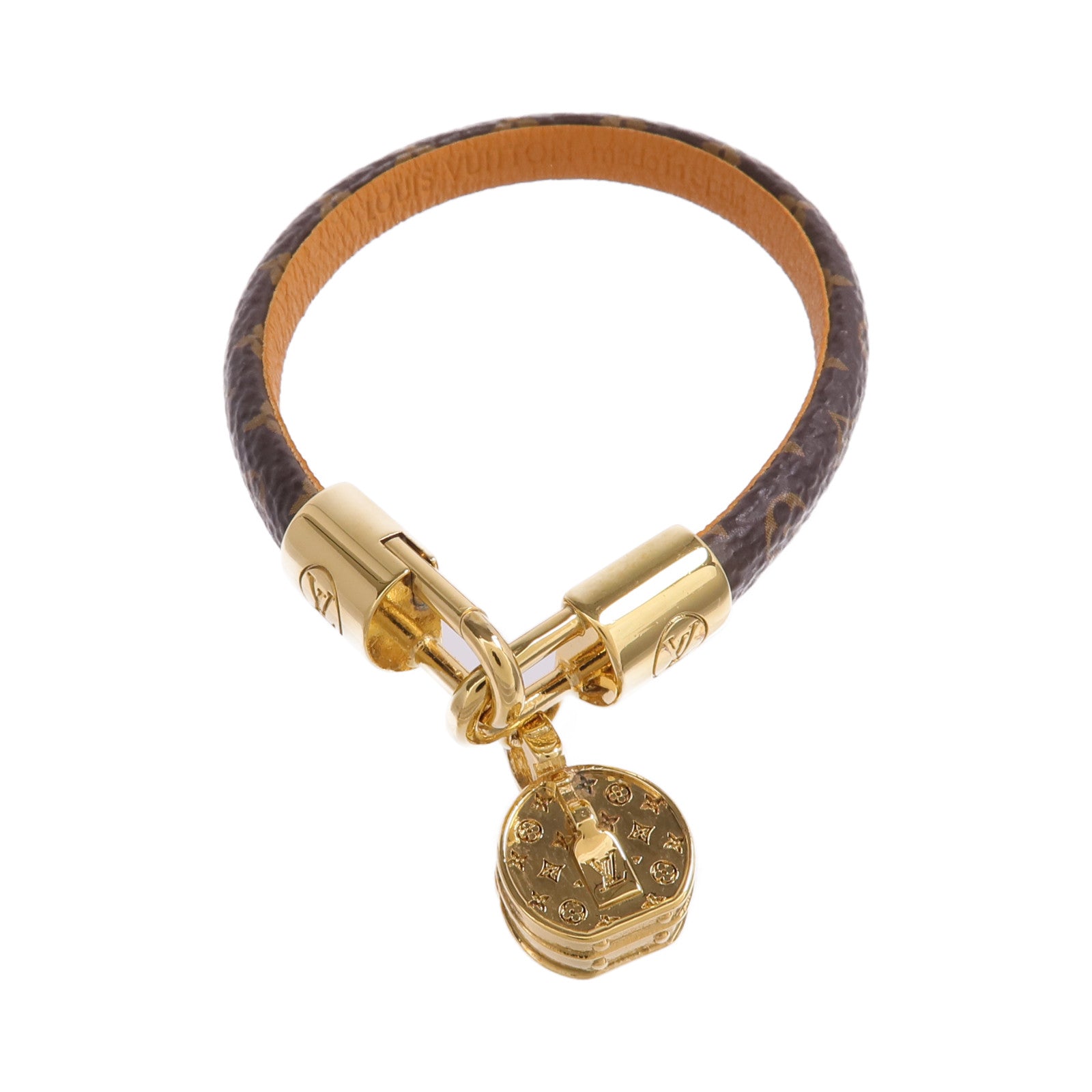 LOUIS VUITTON Monogram Tribute Bracelet金扣手帶