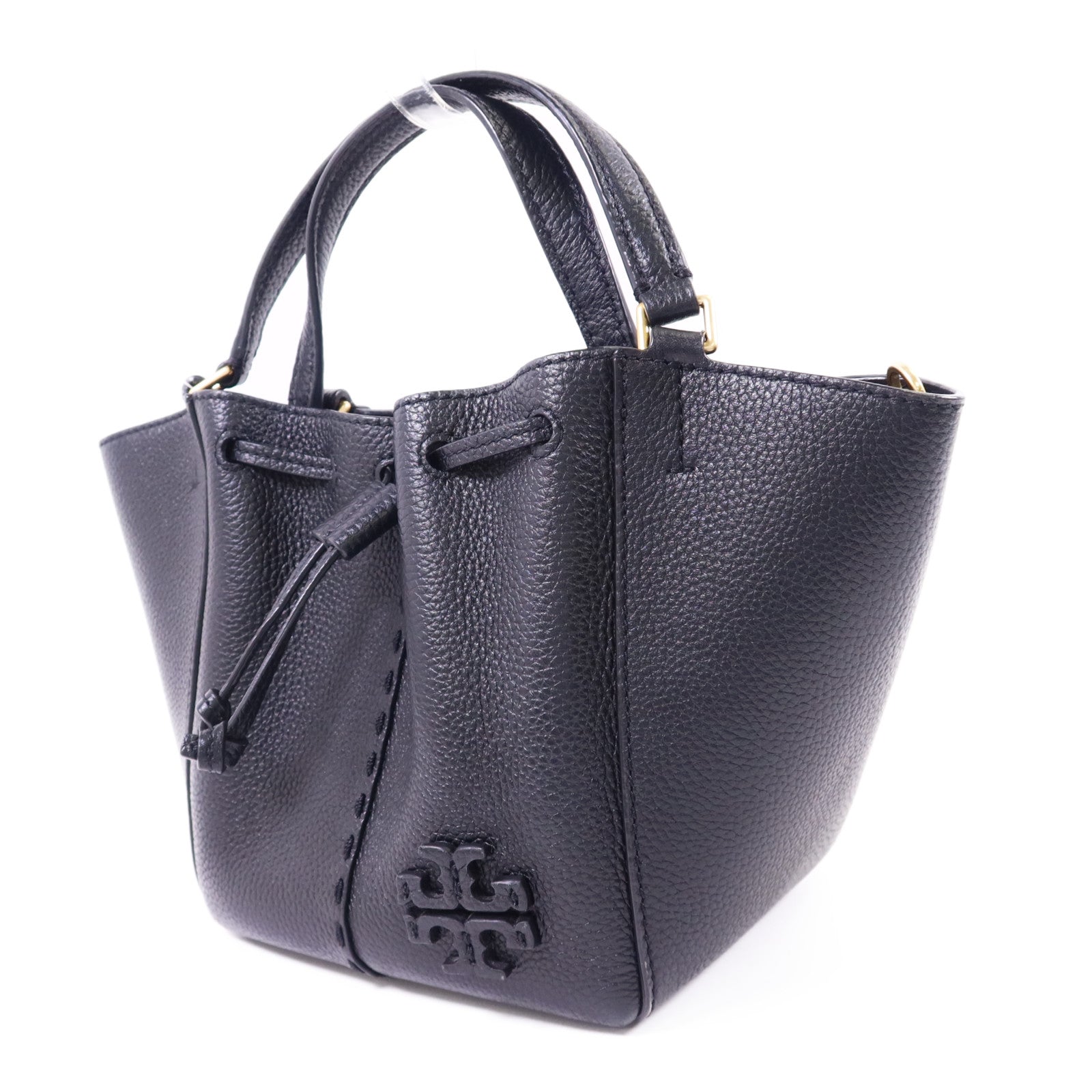 Tory Burch 牛皮皮革Bucket Bag金扣手挽肩背兩用袋