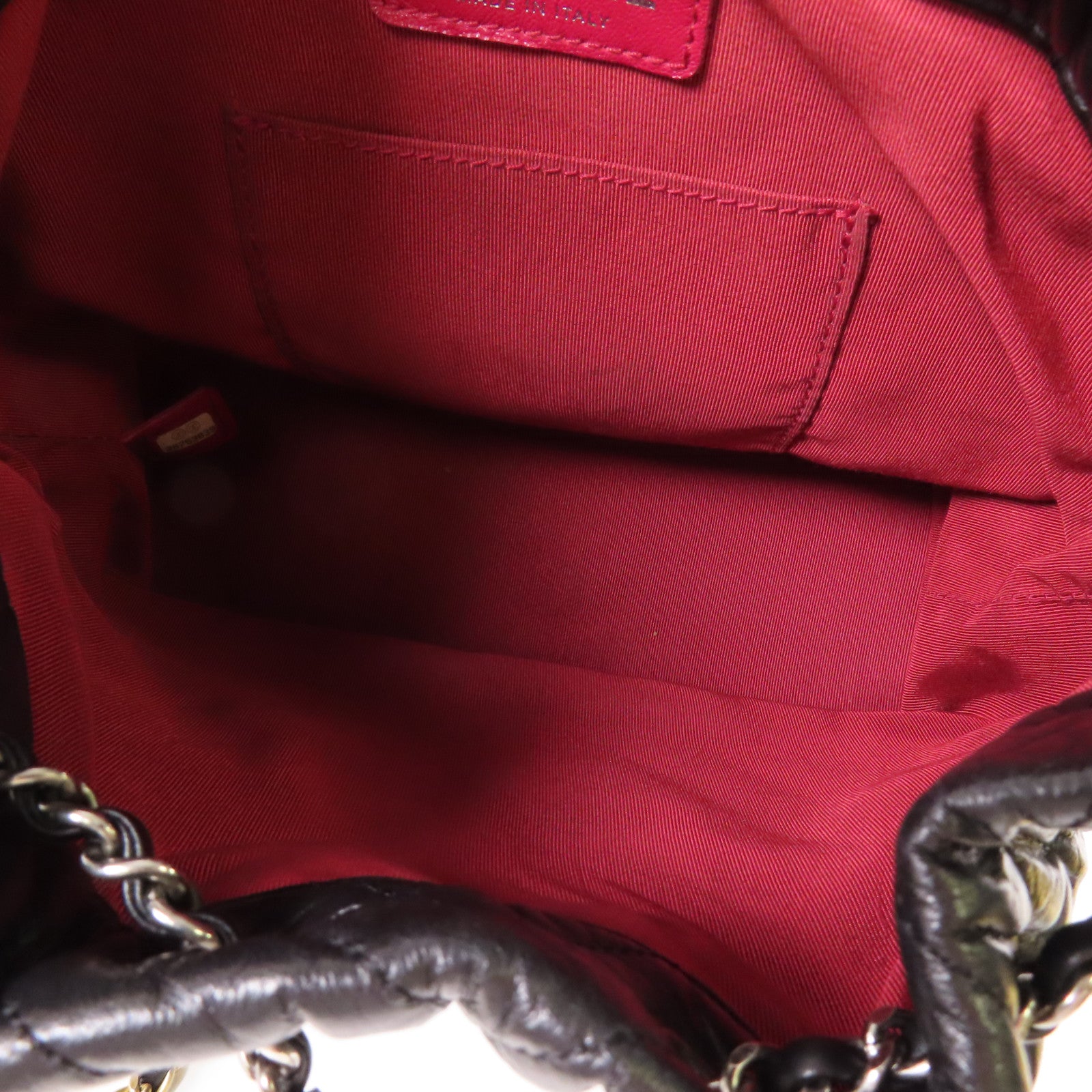 CHANEL 羊皮皮革Garbrielle Backpack鏈帶背包