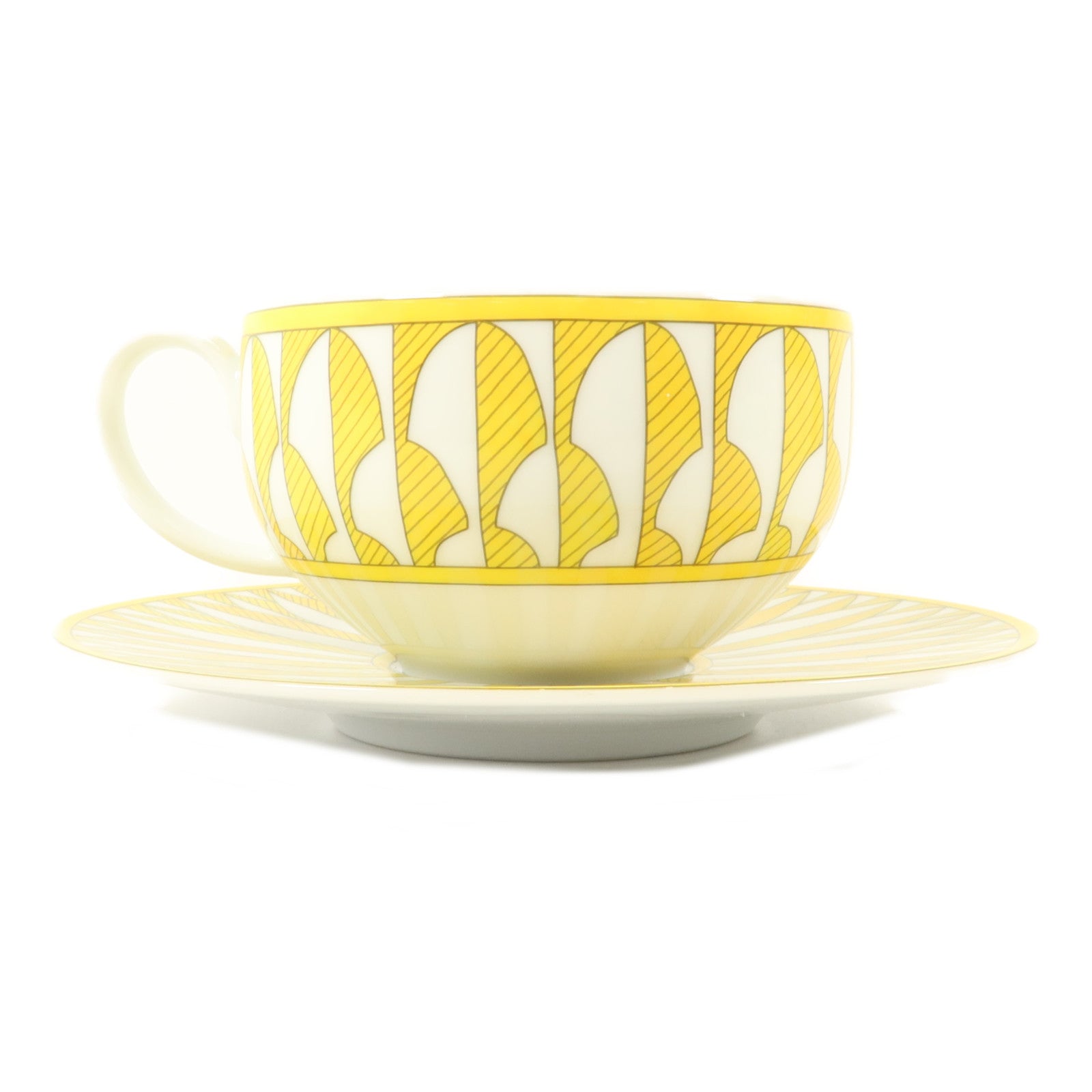 HERMES 瓷器Soleil D Hermes Teacup And Saucer茶杯和茶碟