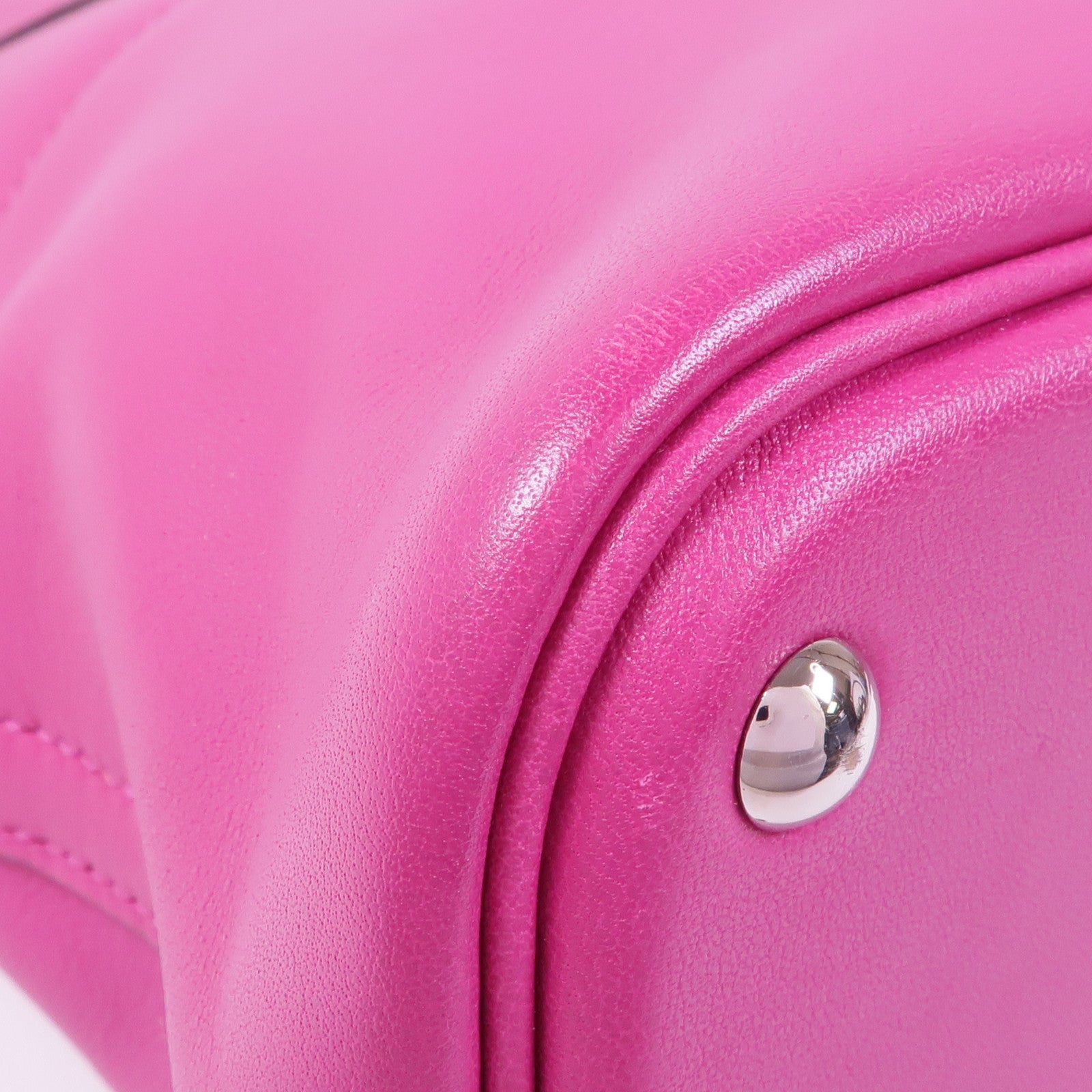 HERMES Swift皮革Bolide 27銀扣手挽肩背兩用袋Rose Purple