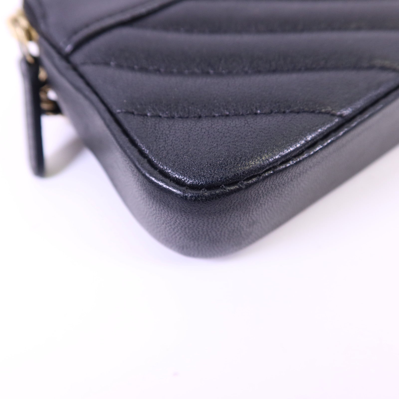 CHANEL 牛皮皮革Shoulder Bag金扣鏈帶肩背袋