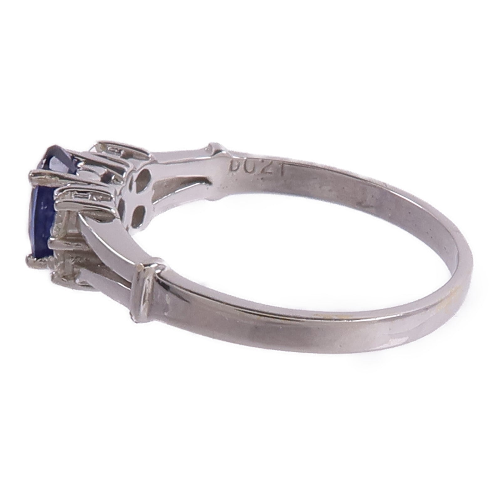 JEWELRY 18K白金Sapphire Diamond Ring藍寶石/鑽石戒指