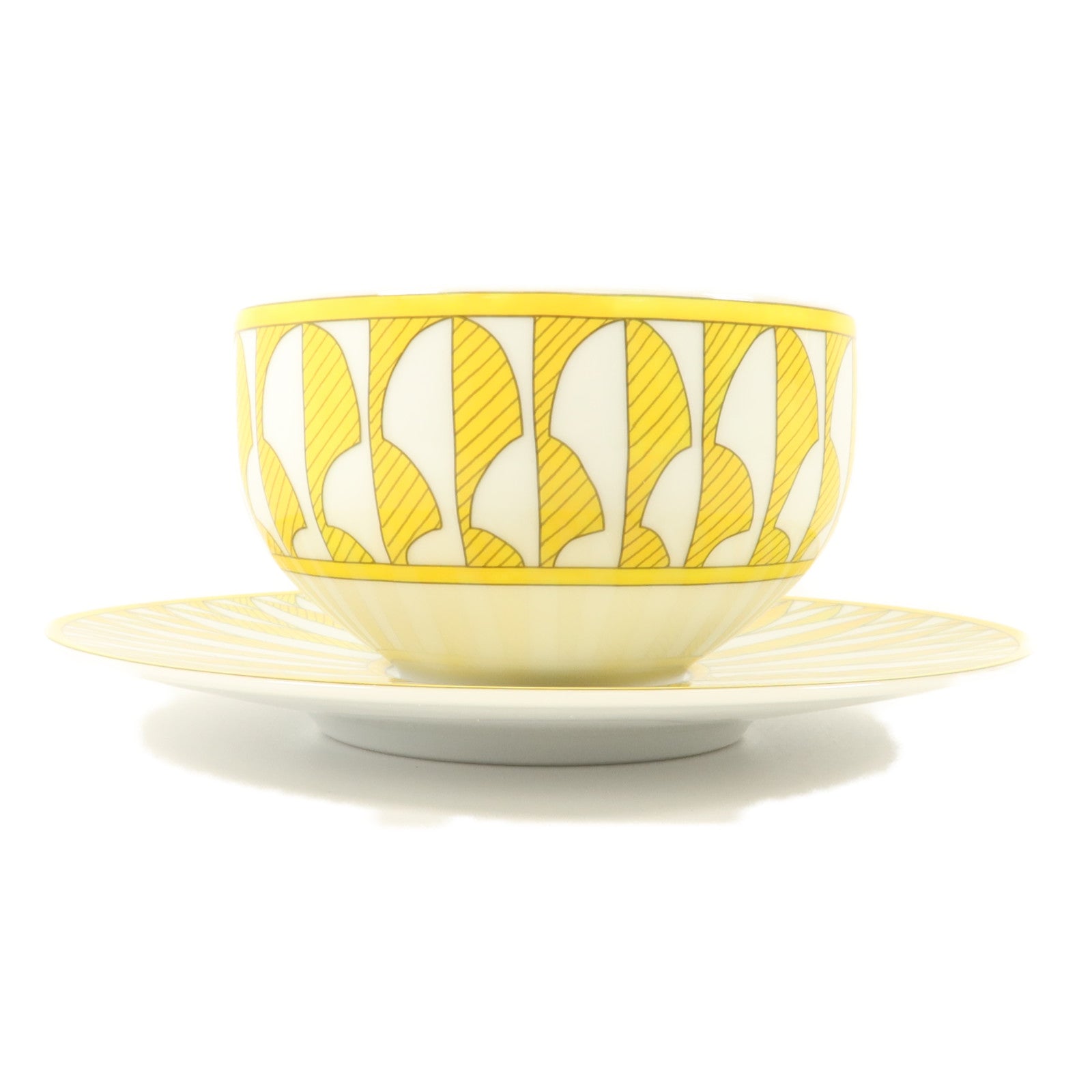 HERMES 瓷器Soleil D Hermes Teacup And Saucer茶杯和茶碟