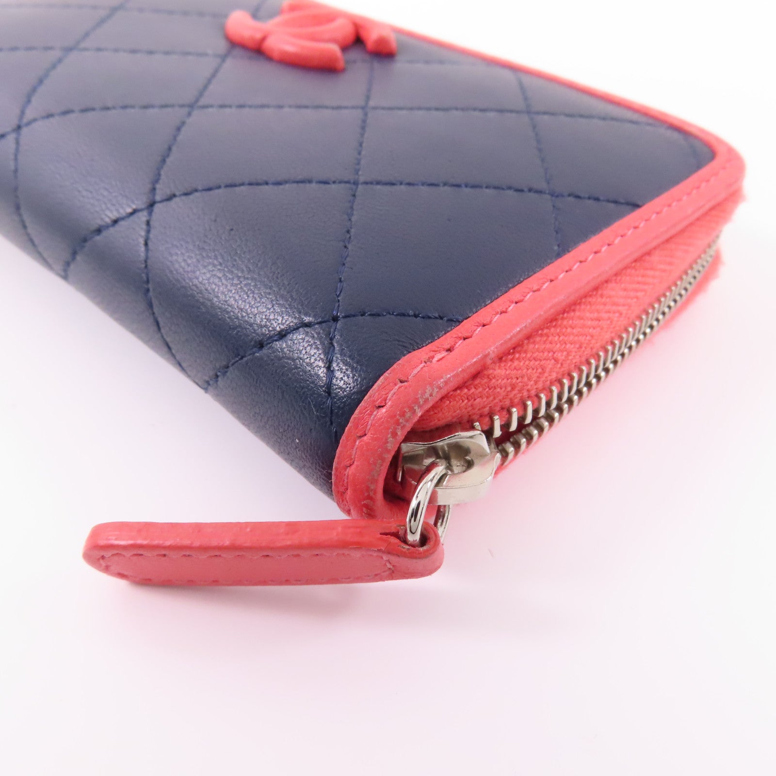 CHANEL 【激減優惠】牛皮皮革Wallet銀扣錢包