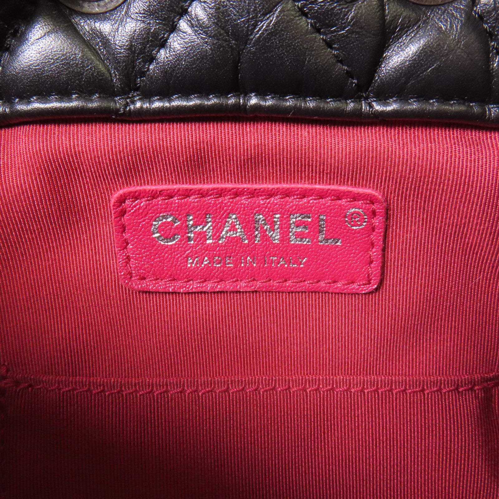CHANEL 羊皮皮革Garbrielle Backpack鏈帶背包