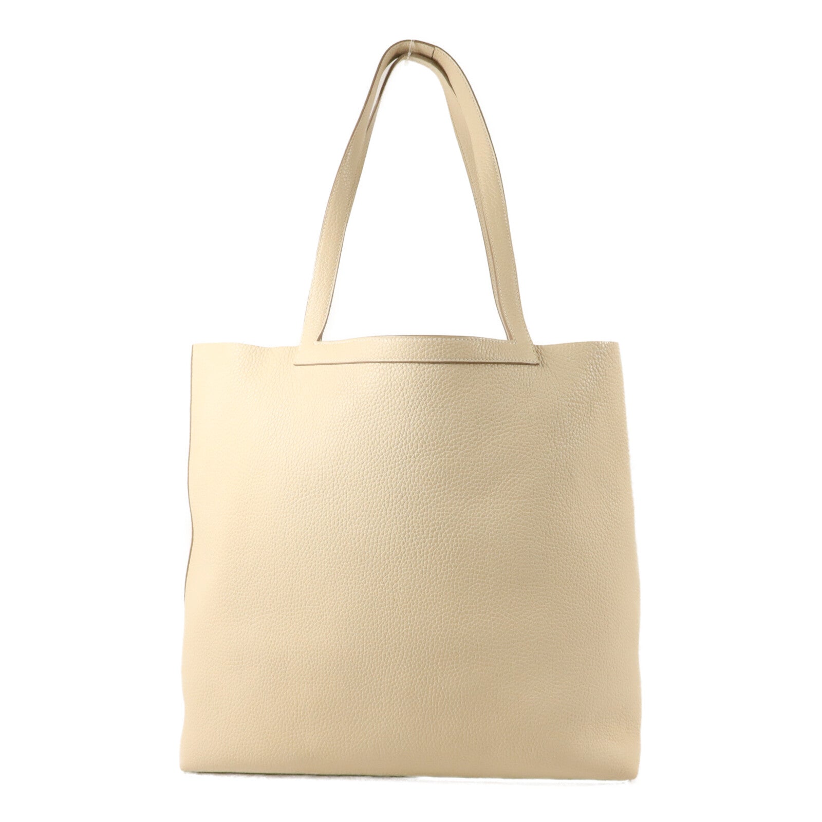 HERMES Clemence皮革Cabasellier 46手挽袋Craie