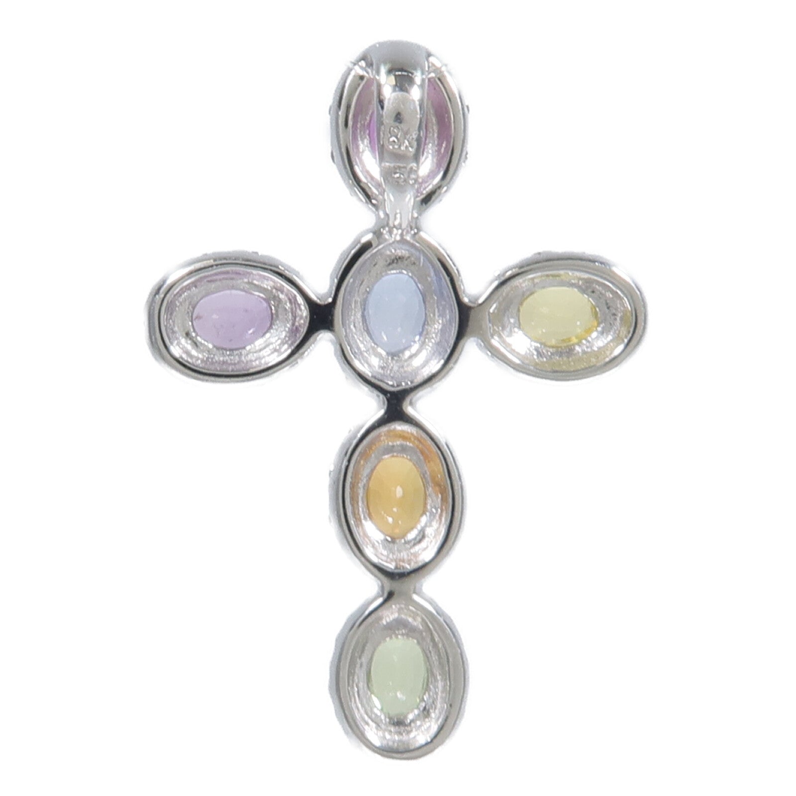 JEWELRY 18K白金Color Stone Pendant彩色寶石吊墜
