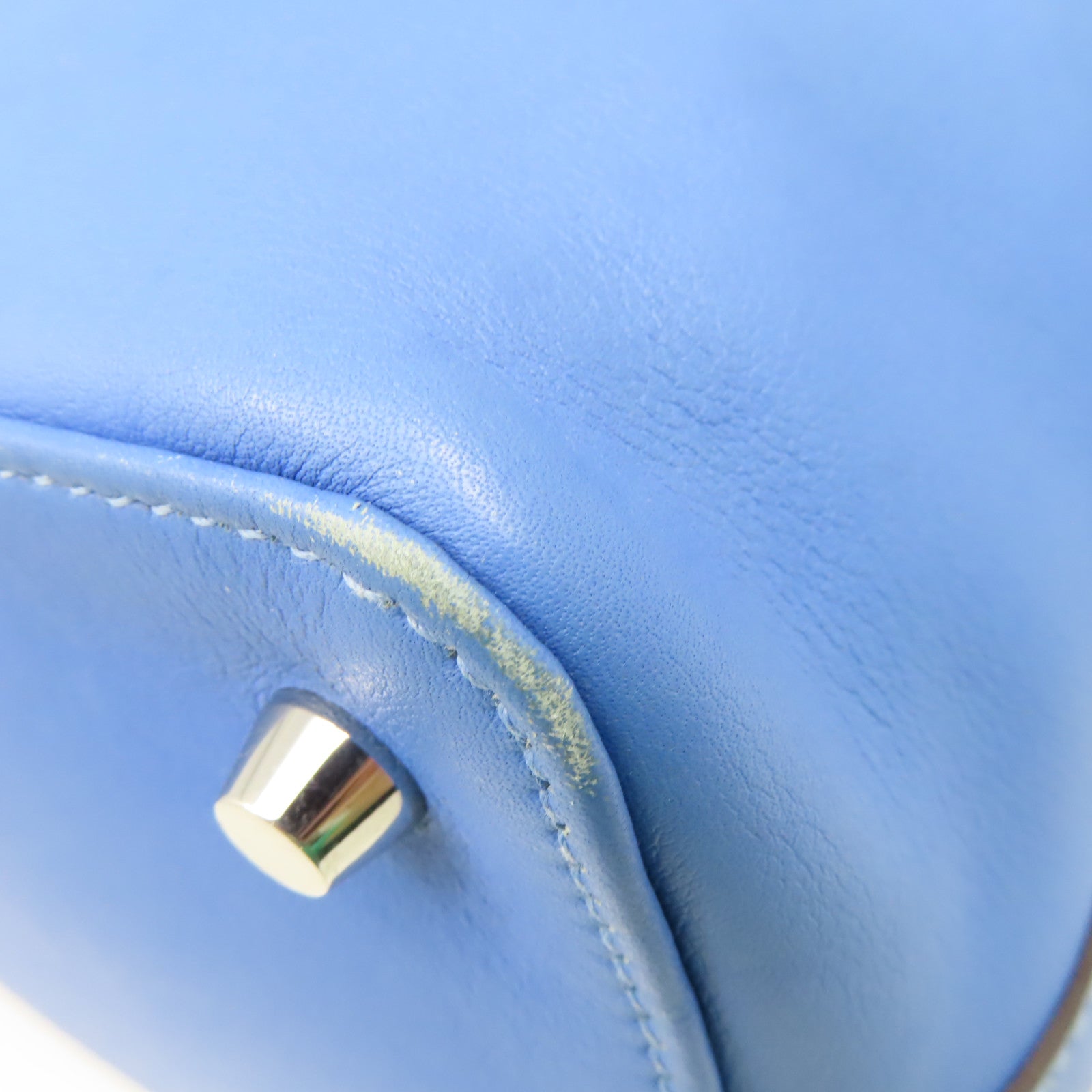 HERMES **【激減優惠】Swift皮革Toolbox 20 2Way Shoulder Bag銀扣手挽肩背兩用袋Bleu Hydra水妖藍色