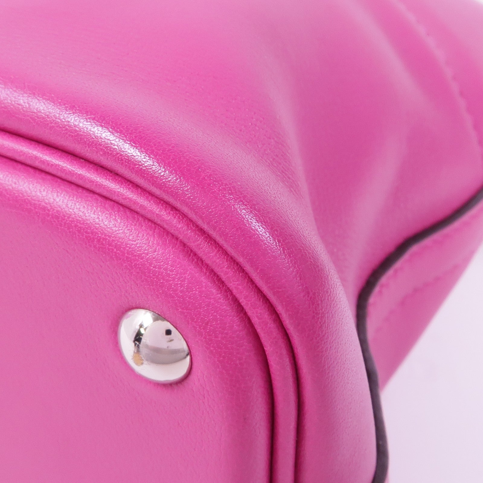 HERMES Swift皮革Bolide 27銀扣手挽肩背兩用袋Rose Purple