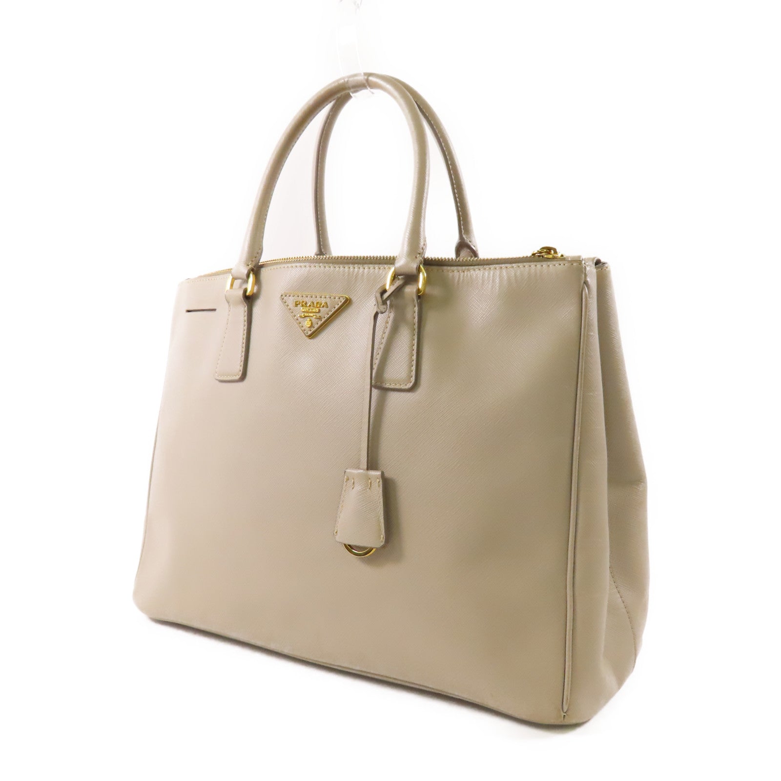 PRADA 牛皮皮革Hand Bag金扣手挽袋