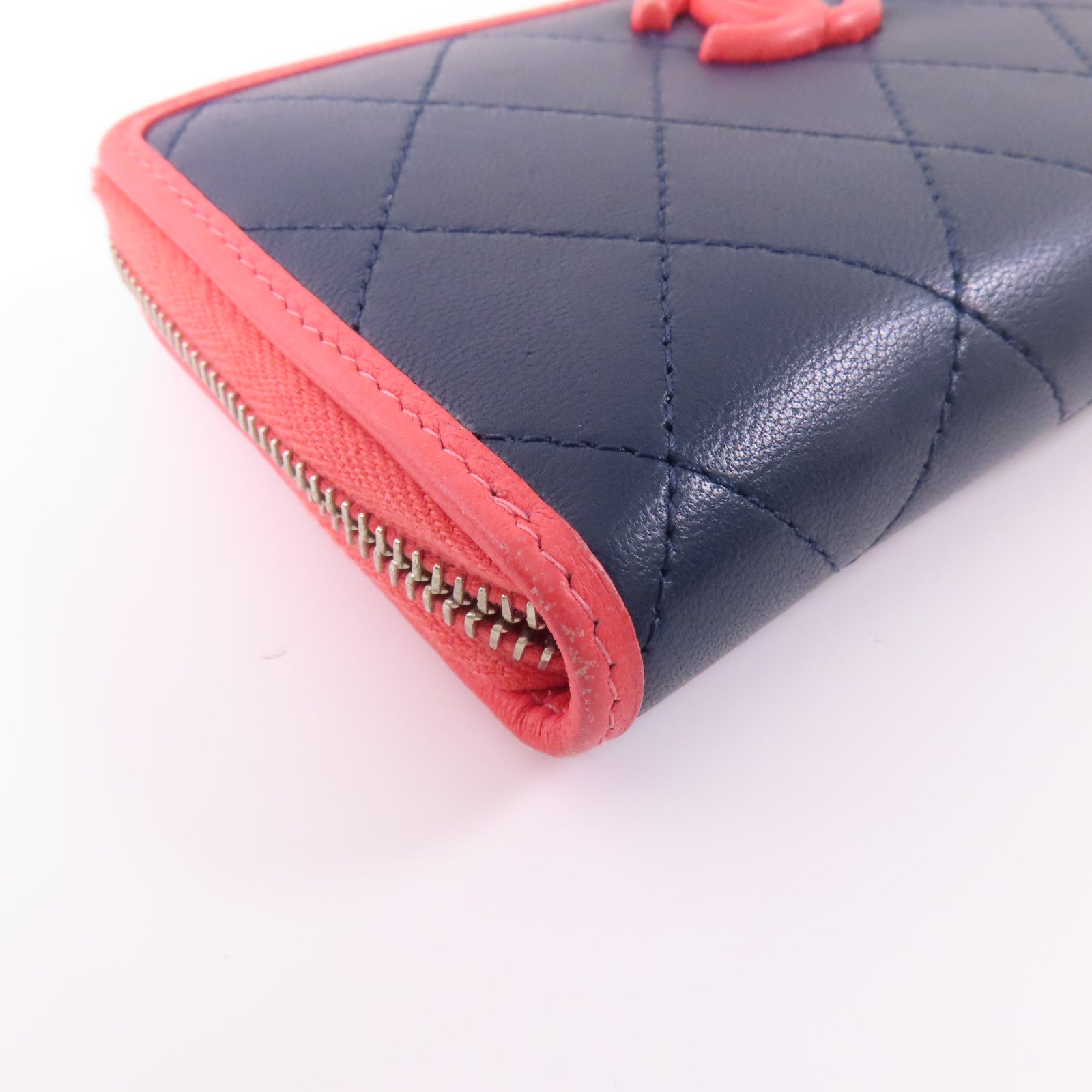 CHANEL 【激減優惠】牛皮皮革Wallet銀扣錢包