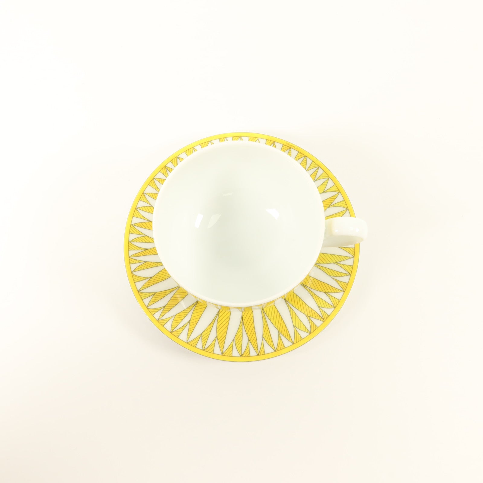 HERMES 瓷器Soleil D Hermes Teacup And Saucer茶杯和茶碟