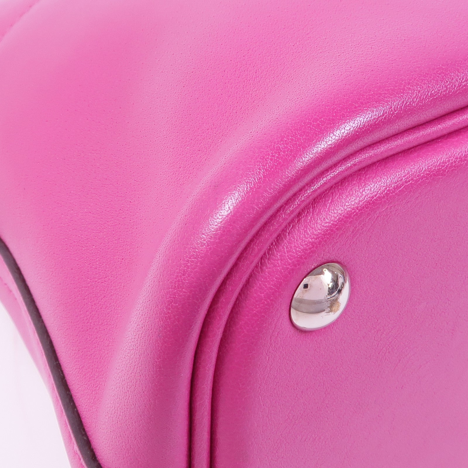 HERMES Swift皮革Bolide 27銀扣手挽肩背兩用袋Rose Purple