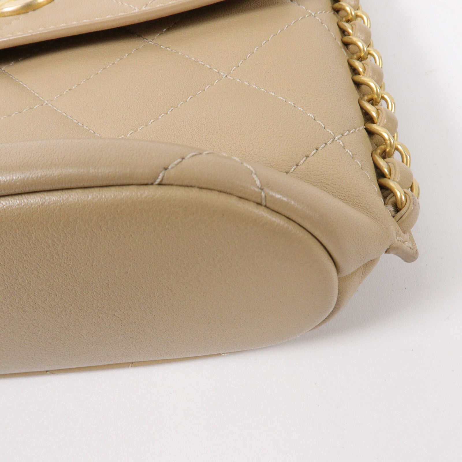 CHANEL 牛皮皮革Chain Shoulder Bag鏈帶肩背袋