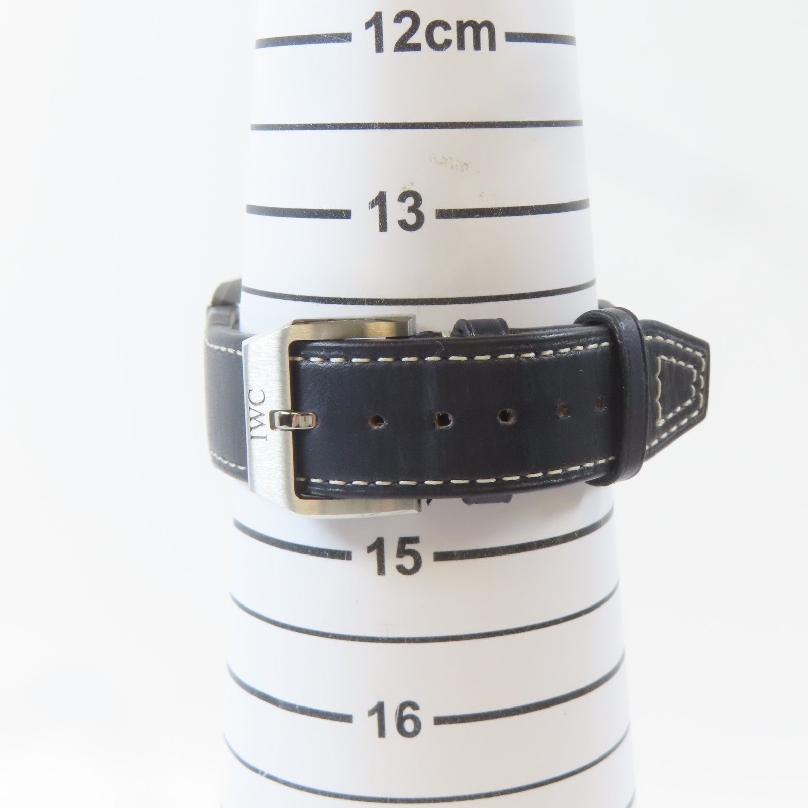 IWC Pilots不鏽鋼/皮革手錶自動機芯藍色#19.5cm