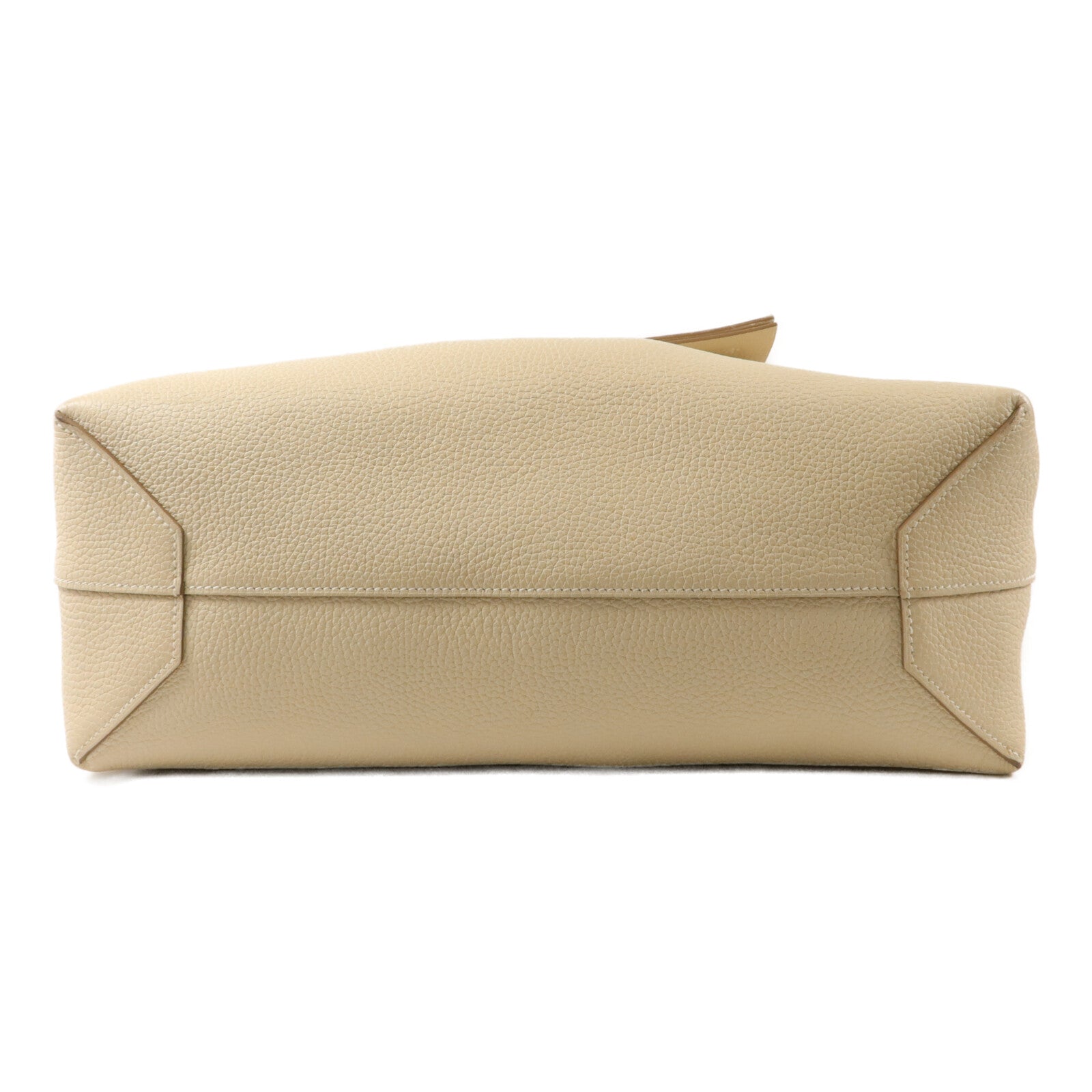 HERMES Clemence皮革Cabasellier 46手挽袋Craie