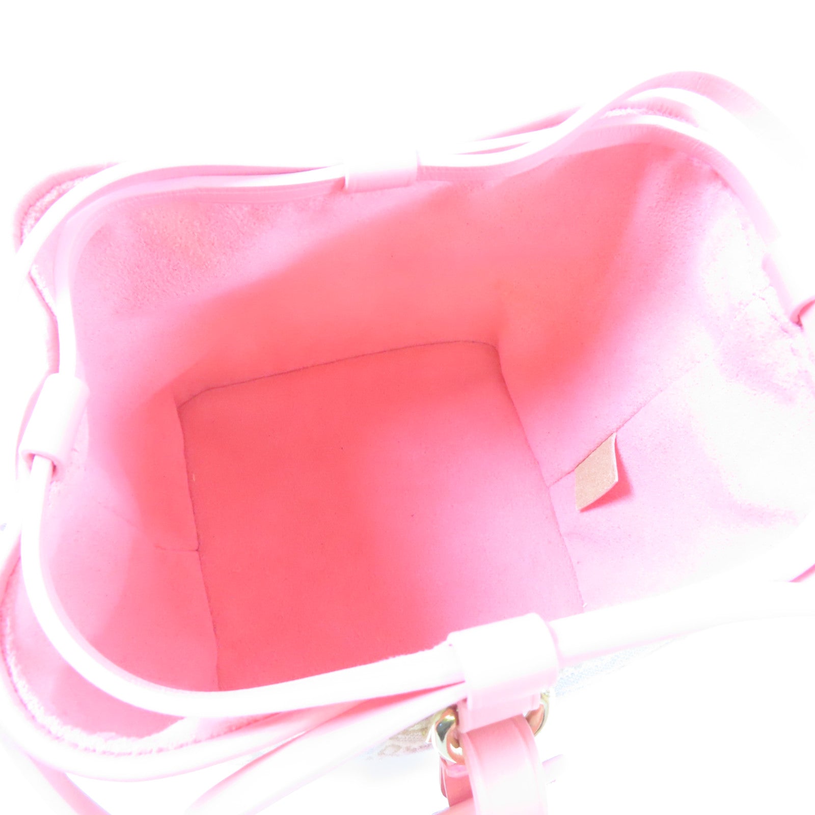 LOUIS VUITTON 【激減優惠】帆布Noe Purse金扣肩背袋米色/粉紅色