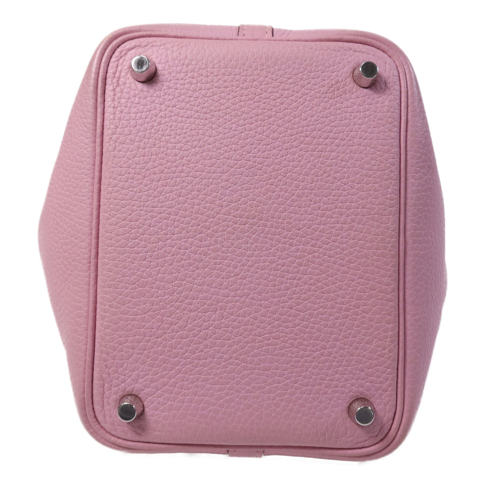 HERMES Clemence皮革Picotin PM銀扣手挽袋Mauve Sylvestre