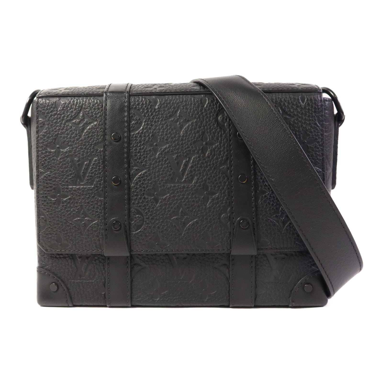LOUIS VUITTON Monogram Taurillon Trunk Messenger Bag肩背袋