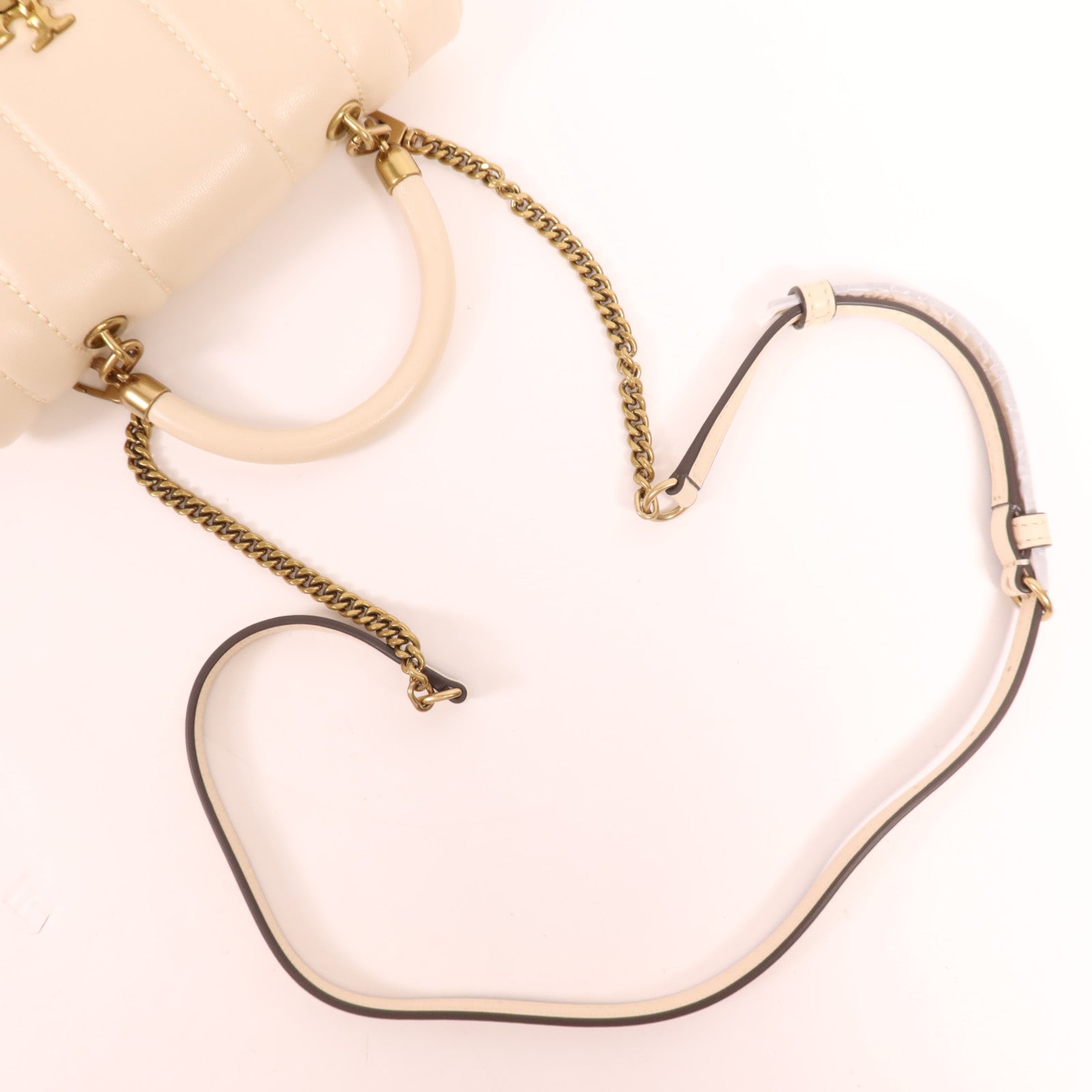 羊皮皮革Mini Kira Top Handle金扣手挽肩背兩用袋