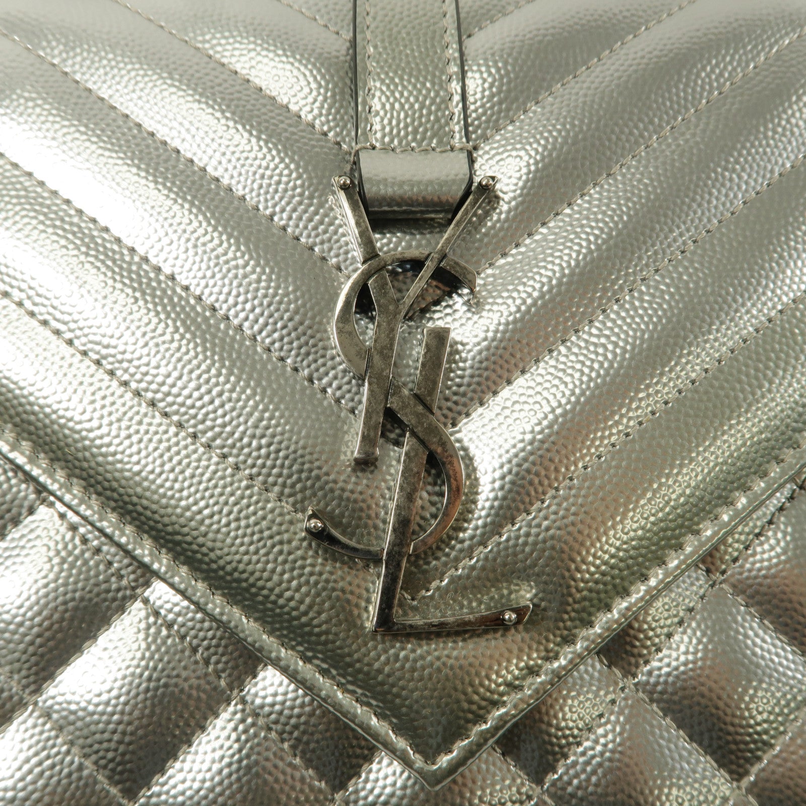 SAINT LAURENT 牛皮皮革Envelope Chain Bag Medium鏈帶肩背袋