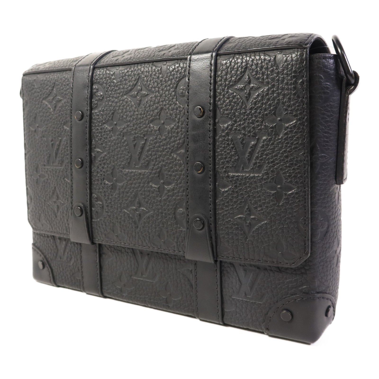 LOUIS VUITTON Monogram Taurillon Trunk Messenger Bag肩背袋