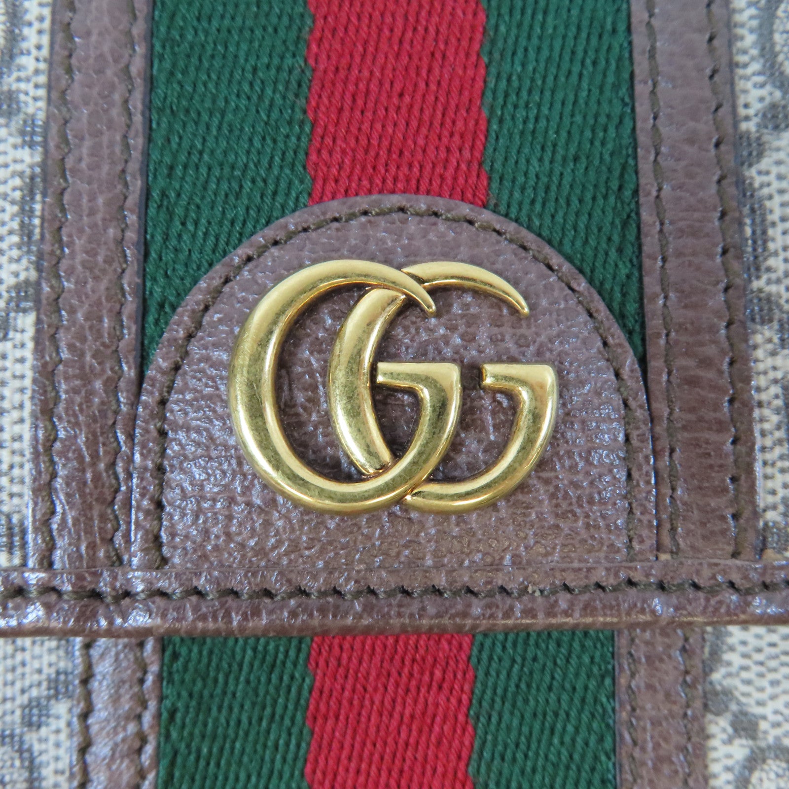 GUCCI 【激減優惠】塗層帆布Ophidia GG Mini Shoulder Bag金扣肩背袋啡色