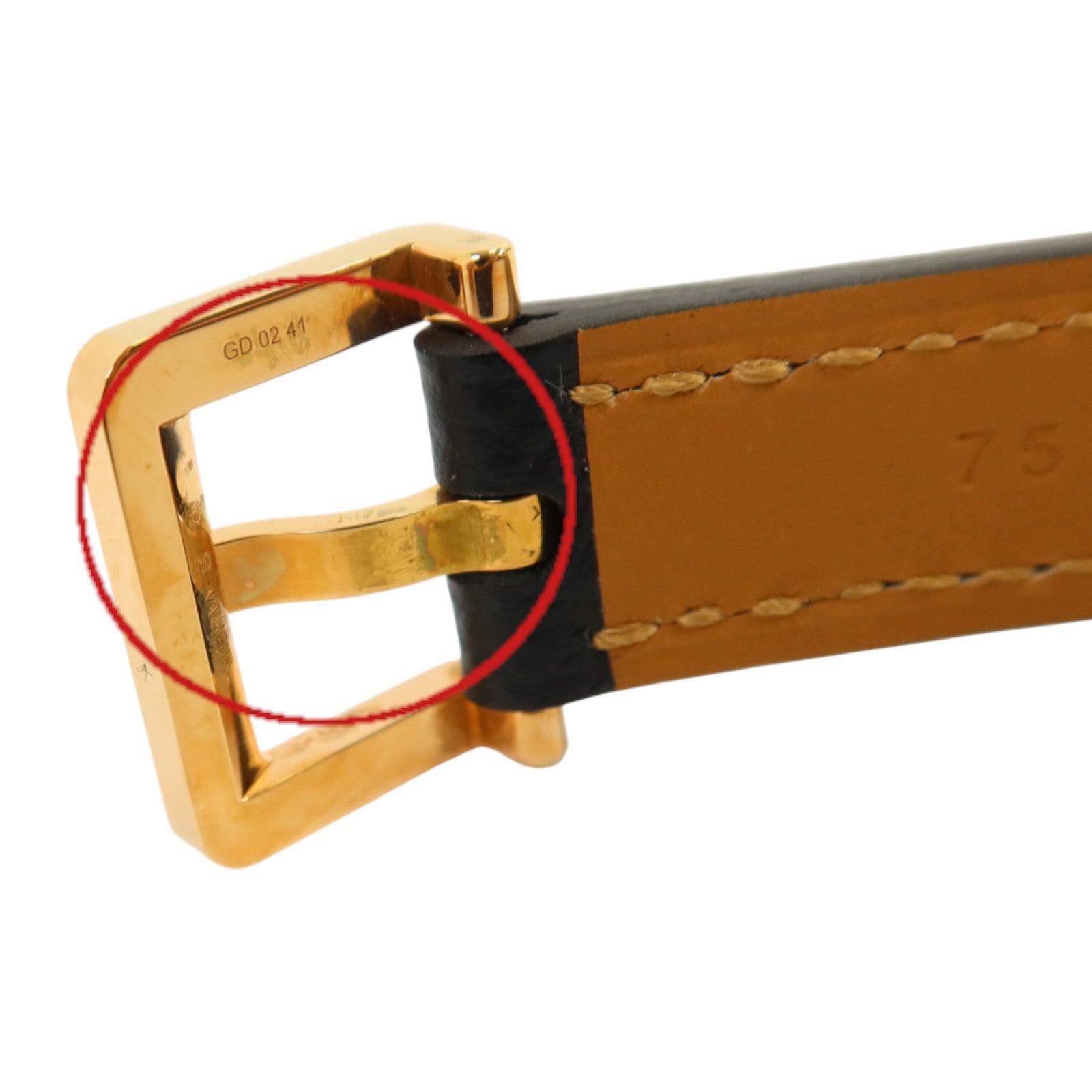 HERMES Epsom皮革Belt金扣皮革Noir